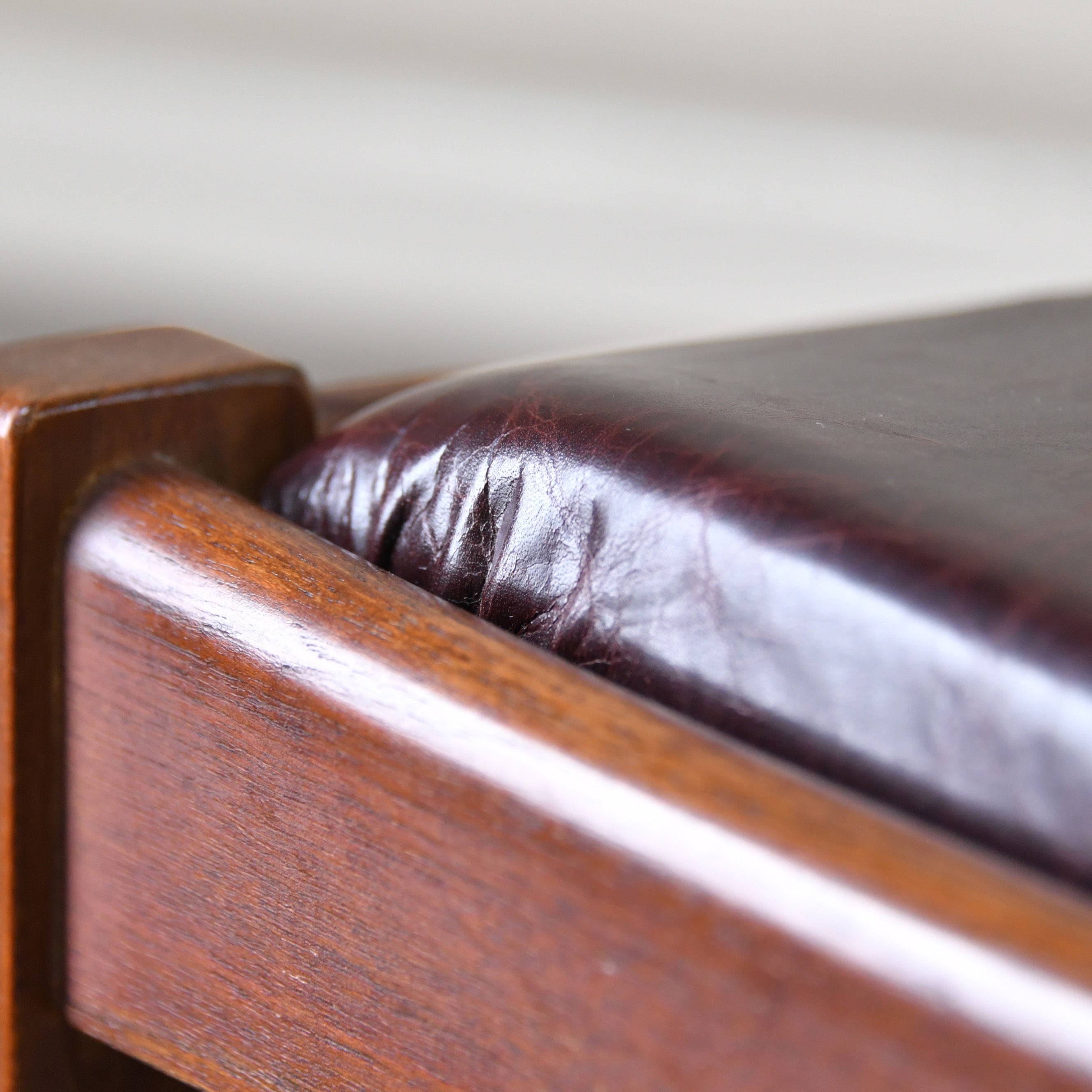 Japan vintage Teakwood Leather Dining chair ISETAN Department furniture Scandinavian design / ジャパンヴィンテージ チーク材 レザー ダイニングチェア 伊勢丹 北欧デザイン