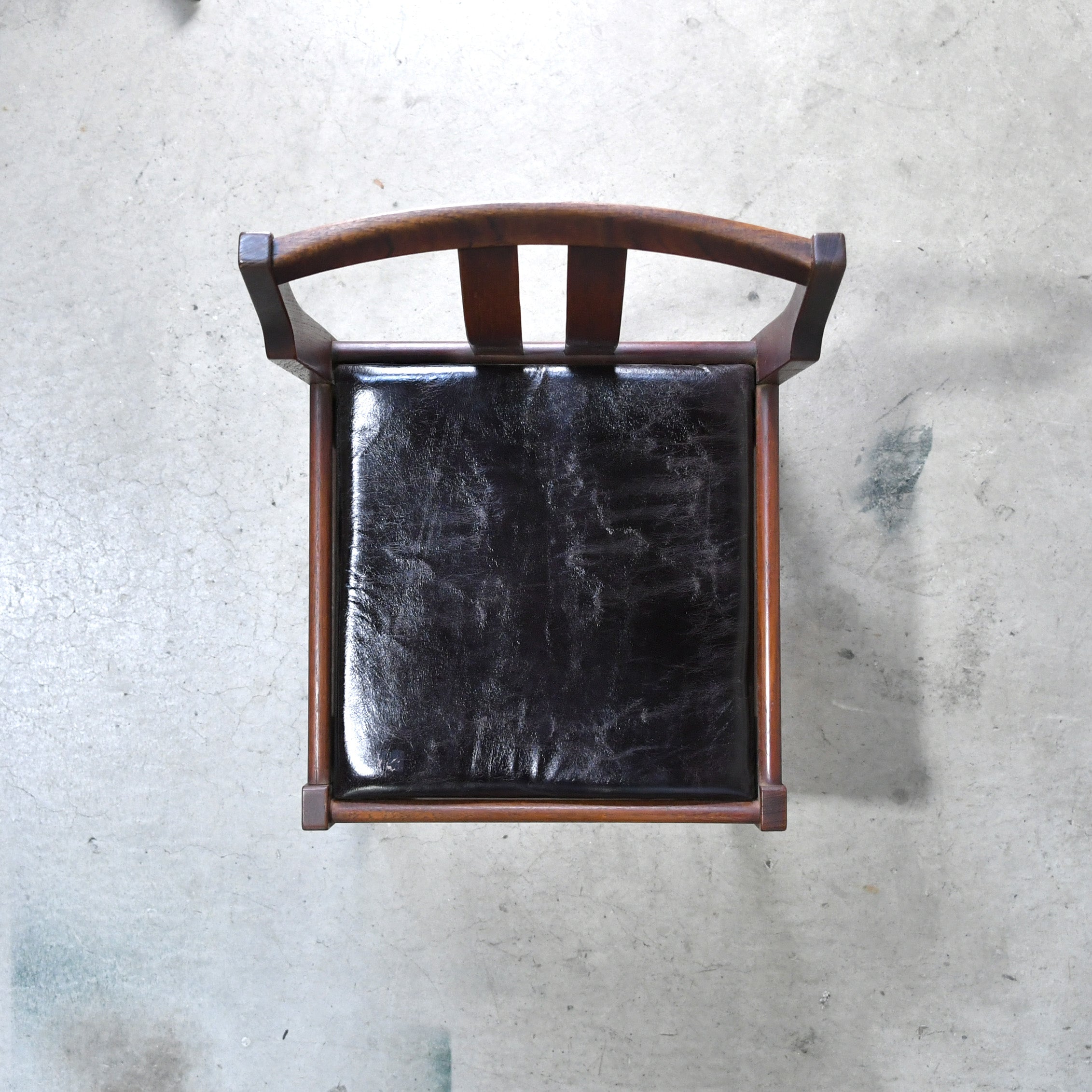 Japan vintage Teakwood Leather Dining chair ISETAN Department furniture Scandinavian design / ジャパンヴィンテージ チーク材 レザー ダイニングチェア 伊勢丹 北欧デザイン