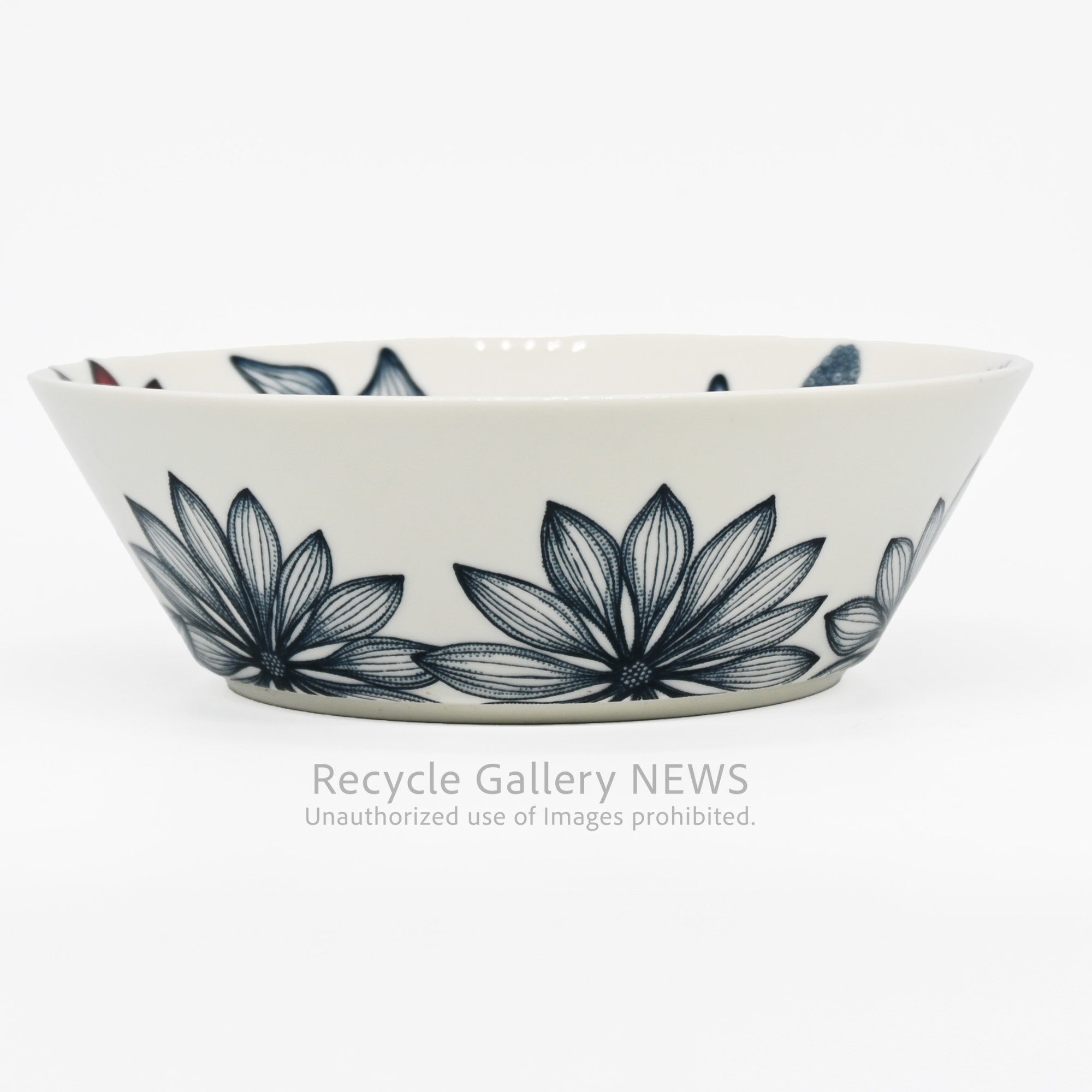 ARABIA Runo Summer Ray Finland Floral 16.5cm Bowl Old Backstamp Scandinavian Style / アラビア ルノ サマーレイ 16.5cmボウル フィンランド  花柄 北欧 旧スタンプ