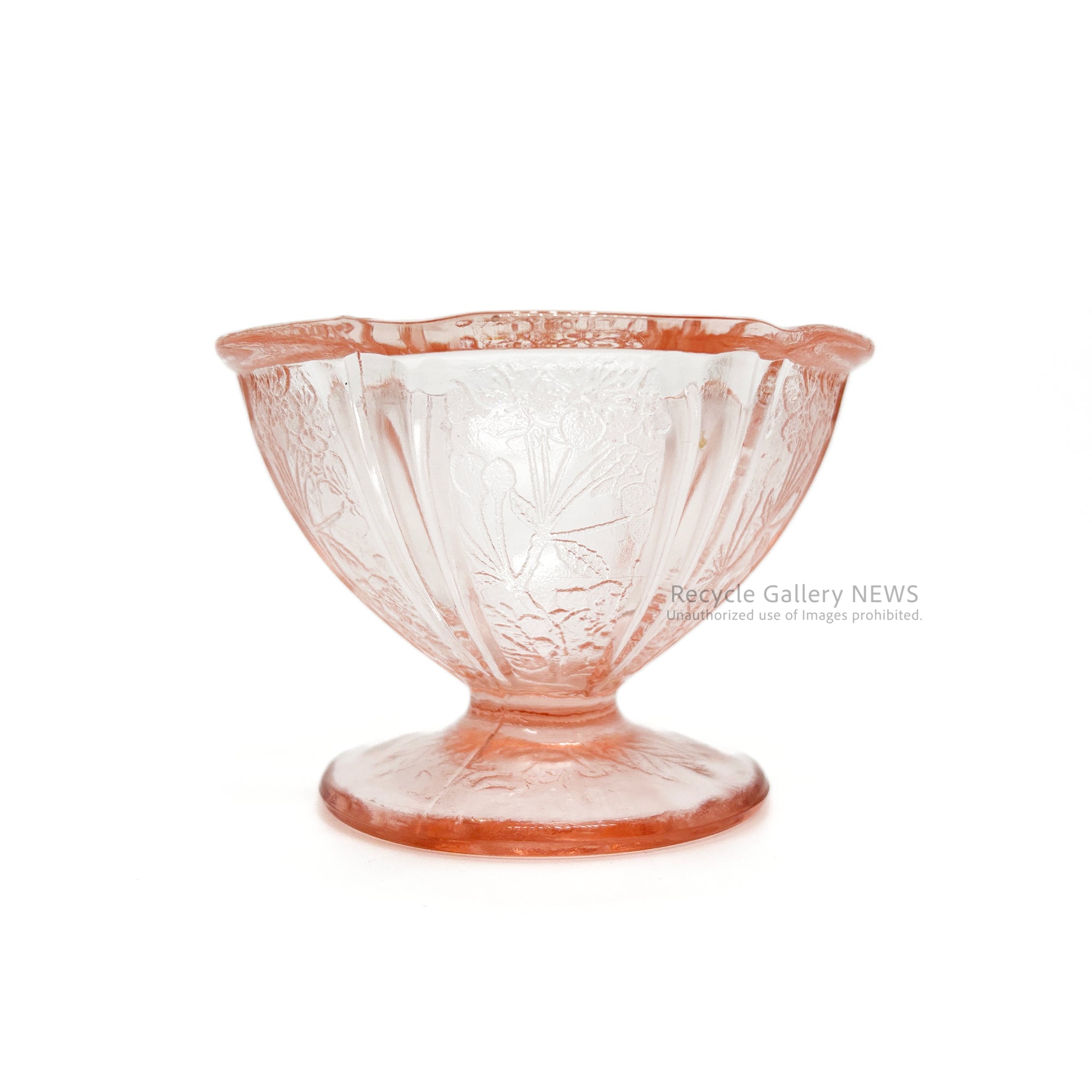 Jeannette Glass Co. Cherry Blossom Sherbet glass U.S.A Vintage / ジャネットグラス シャーベットカップ ヴィンテージ 1930年代 ヴィンテージ