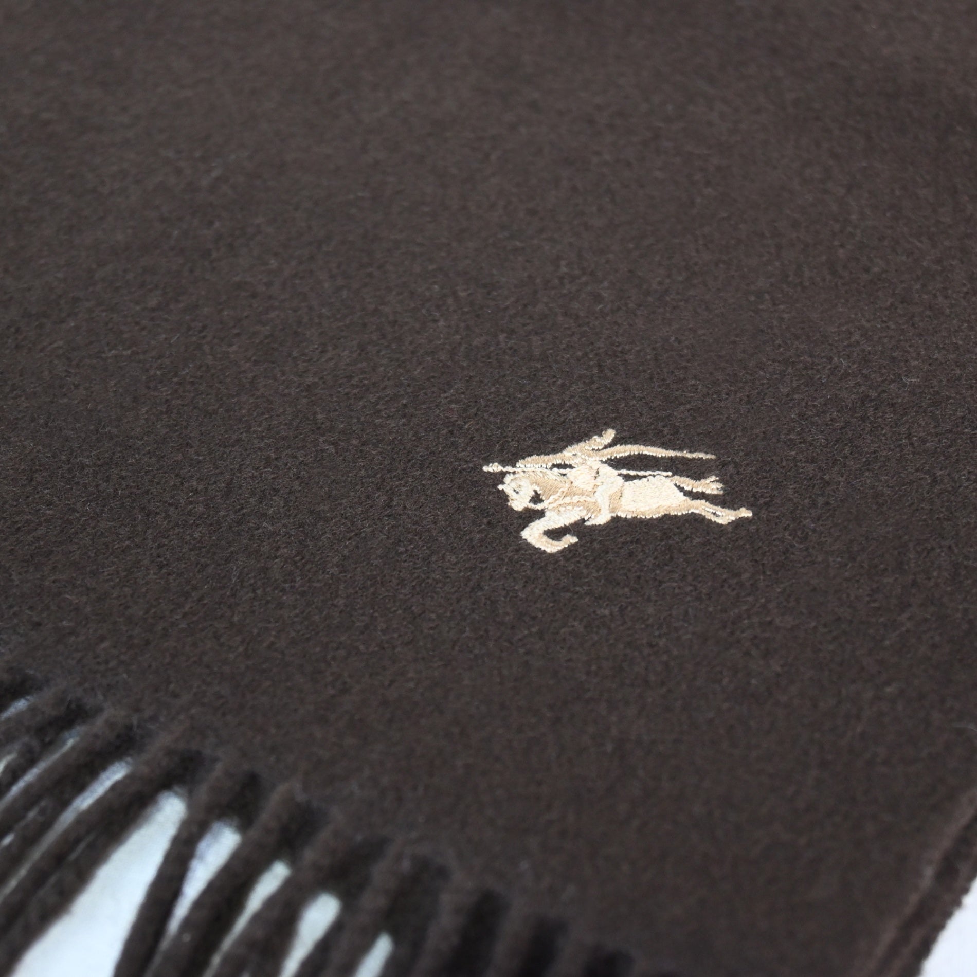 BURBERRY 1990s All Cashmere Brown Scarf Vintage / バーバリー 総カシミヤ 茶色無地 マフラー ヴィンテージ