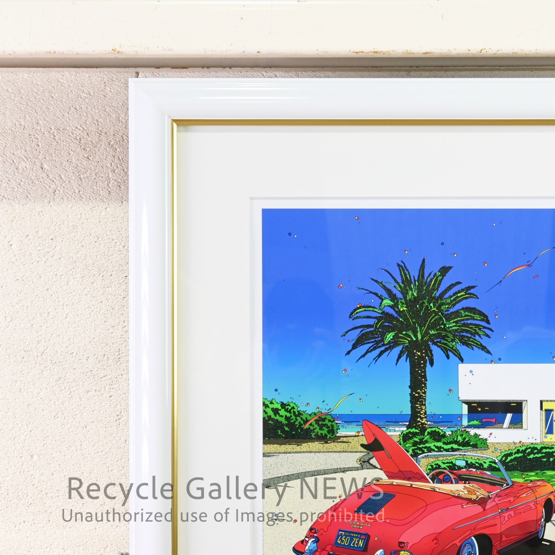 Eizin Suzuki 2012 "Rose Red Roadster" Lithograph Print Japan Art / 鈴木英人 ローズレッドロードスター E.M.グラフ リトグラフ 日本 アート