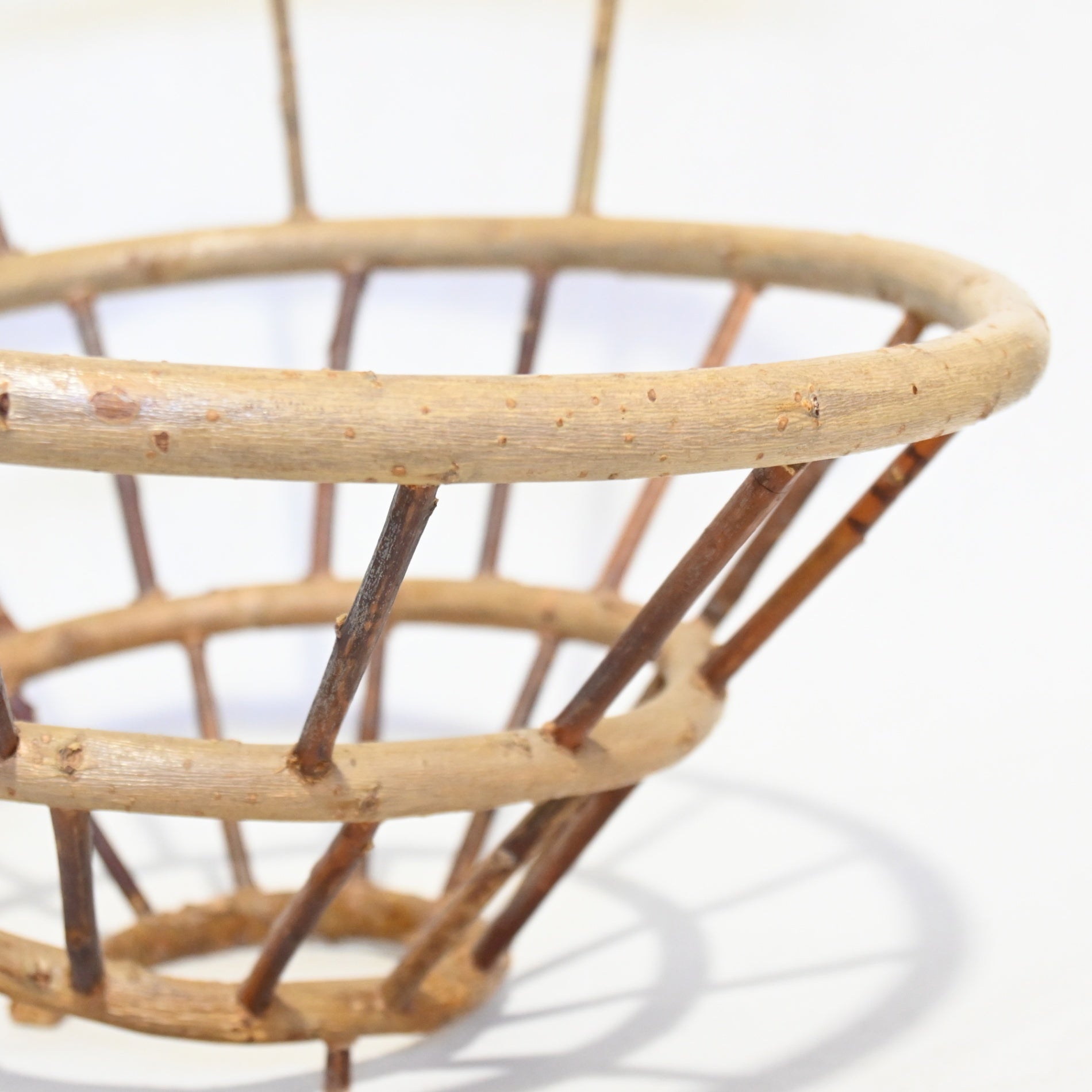 MARKKU KOSONEN Spiral basket Finland Vintage Woodworking Art / マルック・コソネン スパイラルバスケット フィンランド ヴィンテージ 自然物 アート