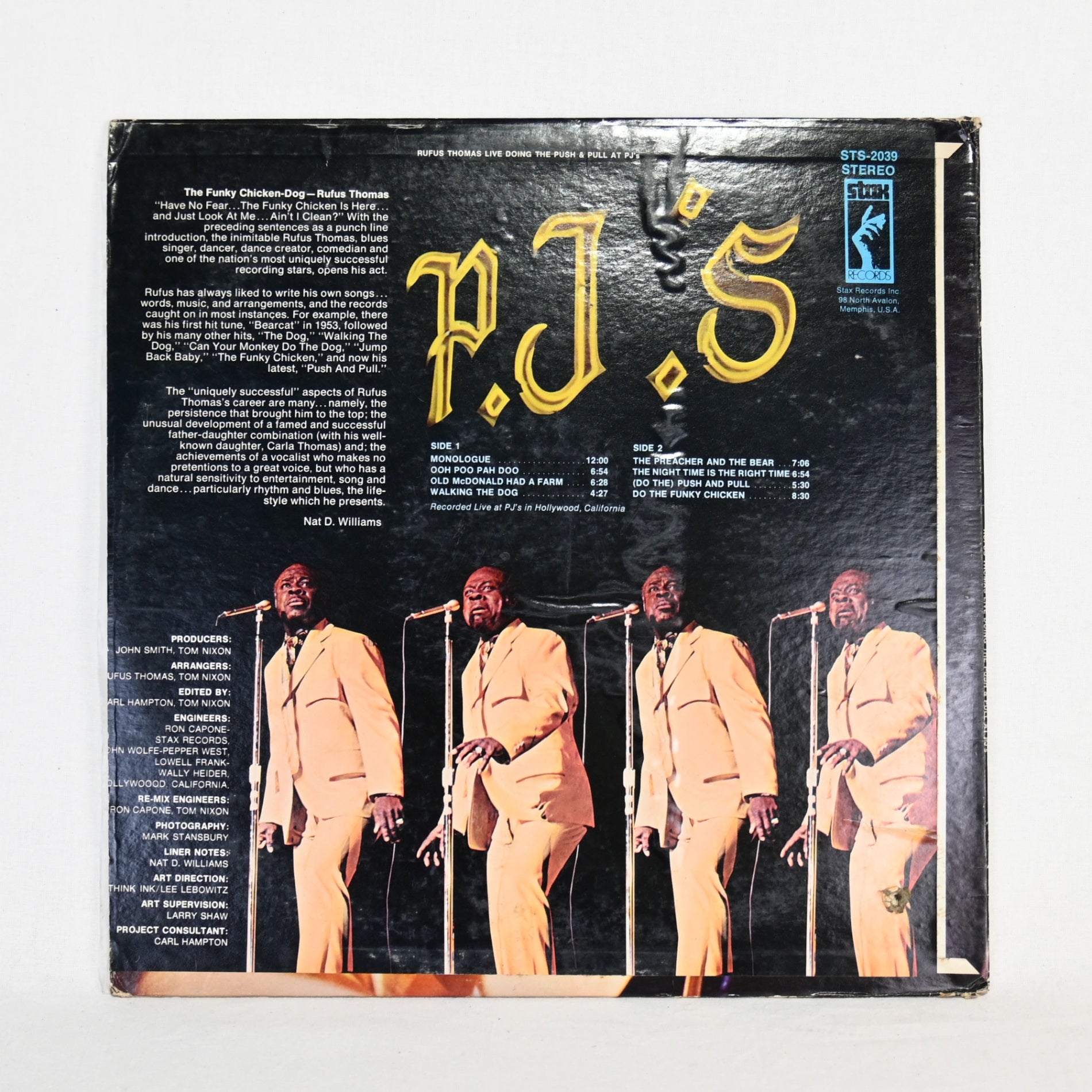 Rufus Thomas Live Doing The Push ＆ Pull At P.J.'s STS-2039 / ルーファス・トーマス ライブ レコード 1971 US