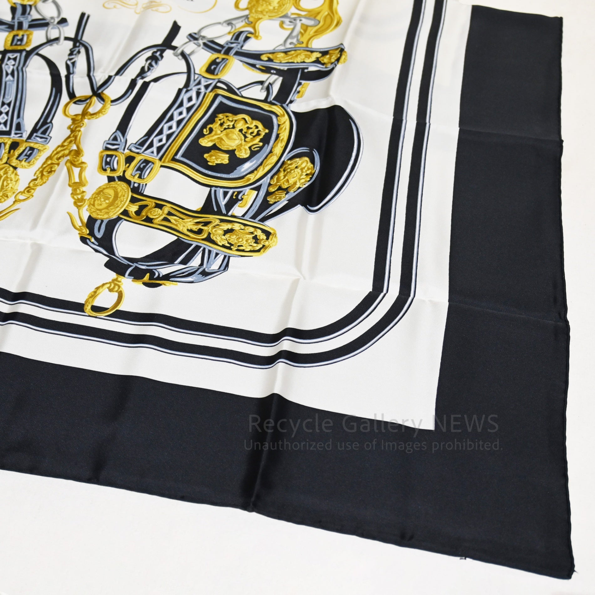 HERMES Carré 90 BRIDES de GALA Scarf 1990-2000s Unused Vintage / エルメス カレ90 ブリッド・ドゥ・ガラ スカーフ 1990〜2000年代当時物 未使用・新古品 ヴィンテージ