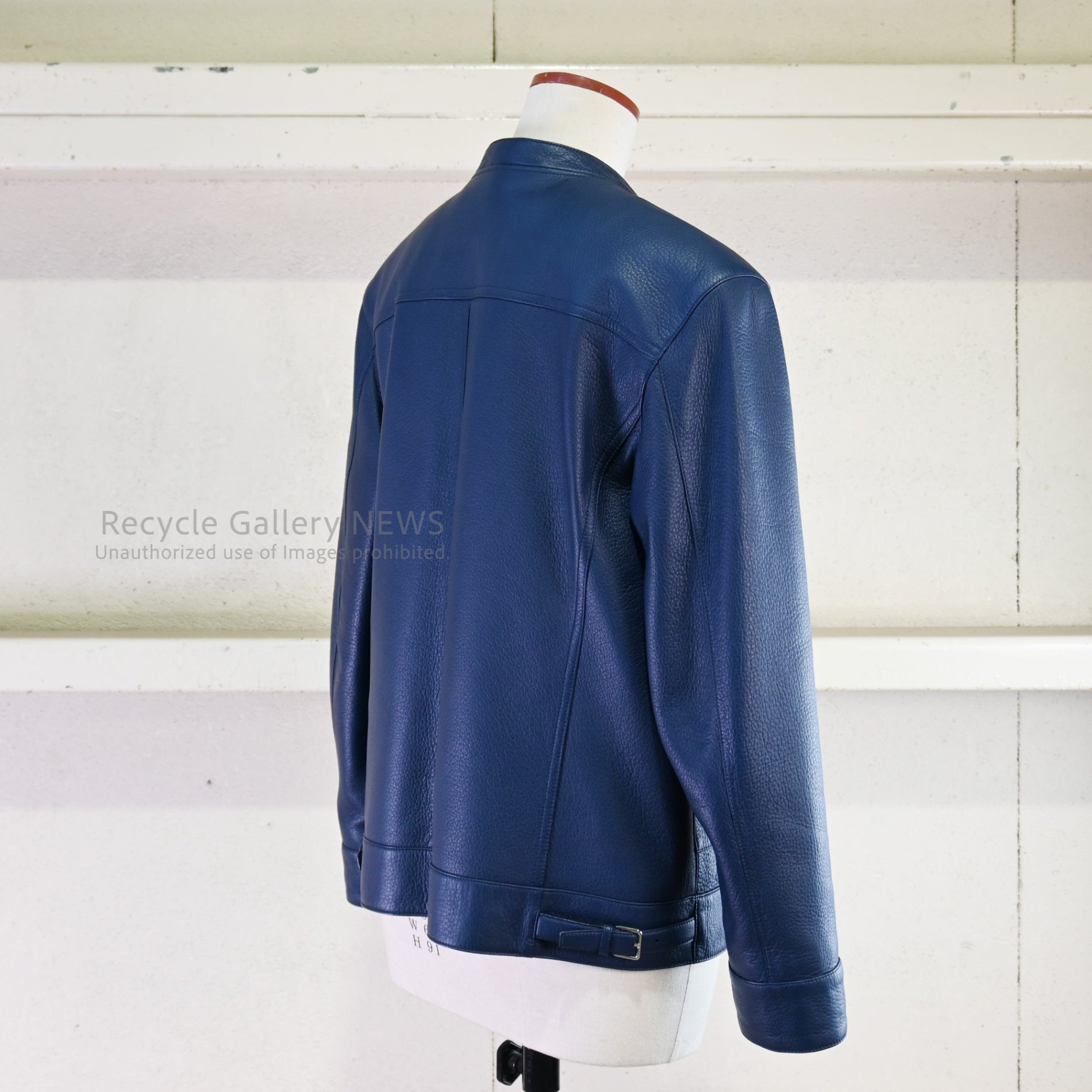 LOEWE Men's Deerskin Leather Jacket 2012 Prussian Blue Stuart Vevers / ロエベ メンズ 鹿革 レザー ジャケット 2012 プルシアンブルー 青 紺色 スチュアート•ヴィヴァース