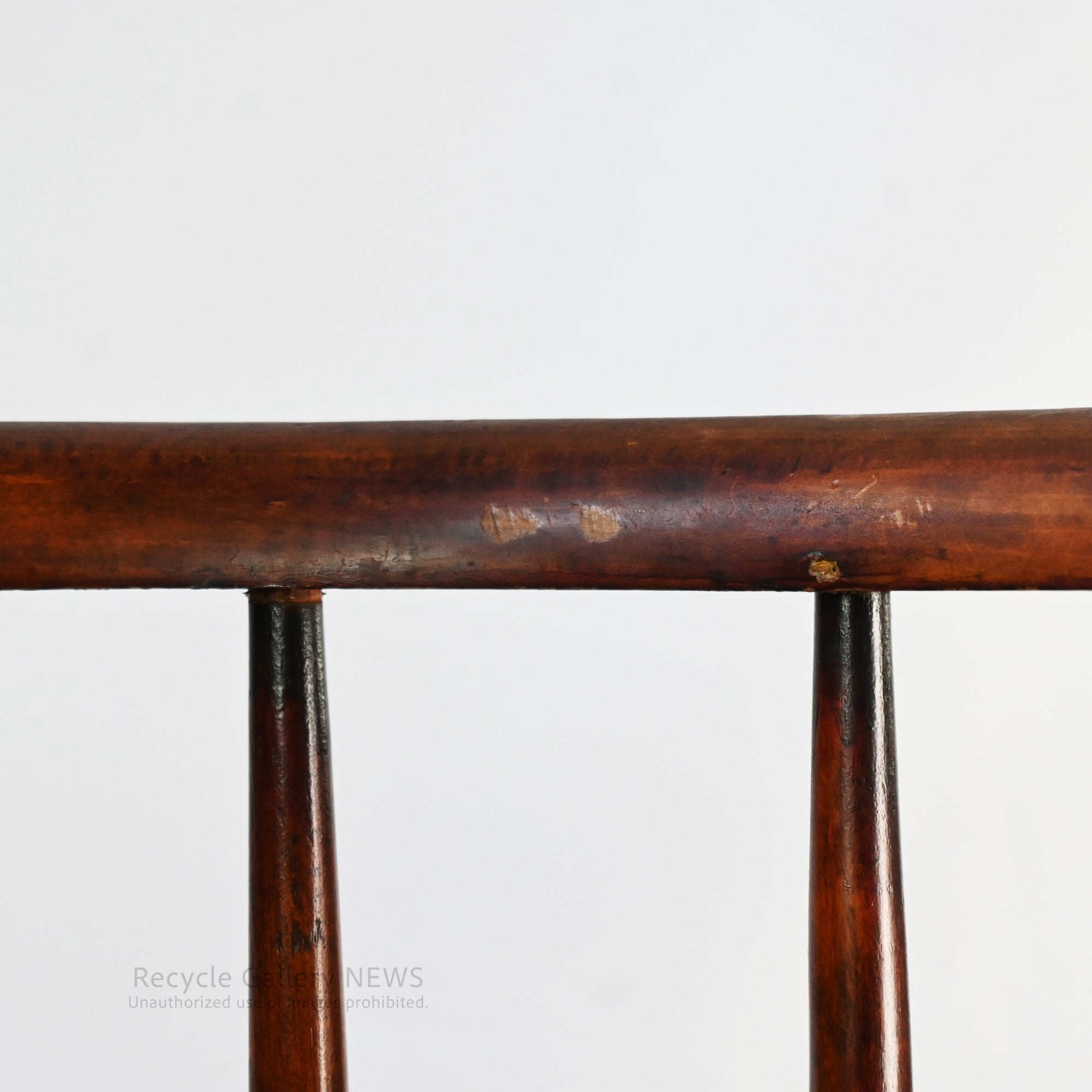 Wicker Accent Chair Antique Bentwood Slat Back Beautiful Patina / 籠椅子 曲木 アンティーク 職人技 スラットバック 経年変化 パーソナルチェア