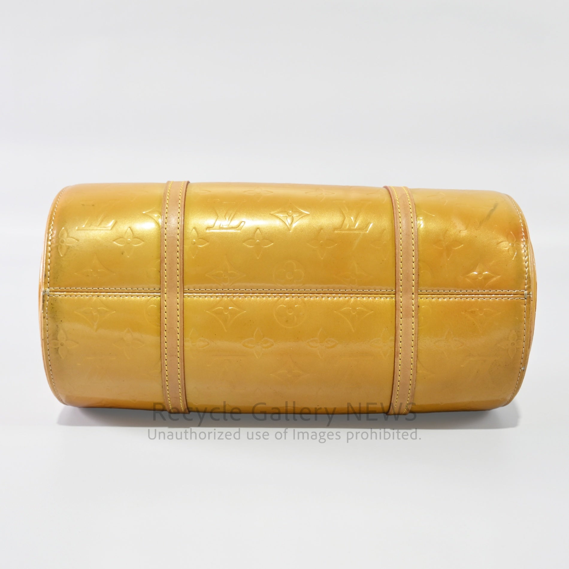 Louis Vuitton Vernis Bedford Barrel Hand Bag Patent Leather Yellow Monogram / ルイヴィトン ヴェルニ ベッドフォード イエロー エナメル バレル ハンドバッグ モノグラム