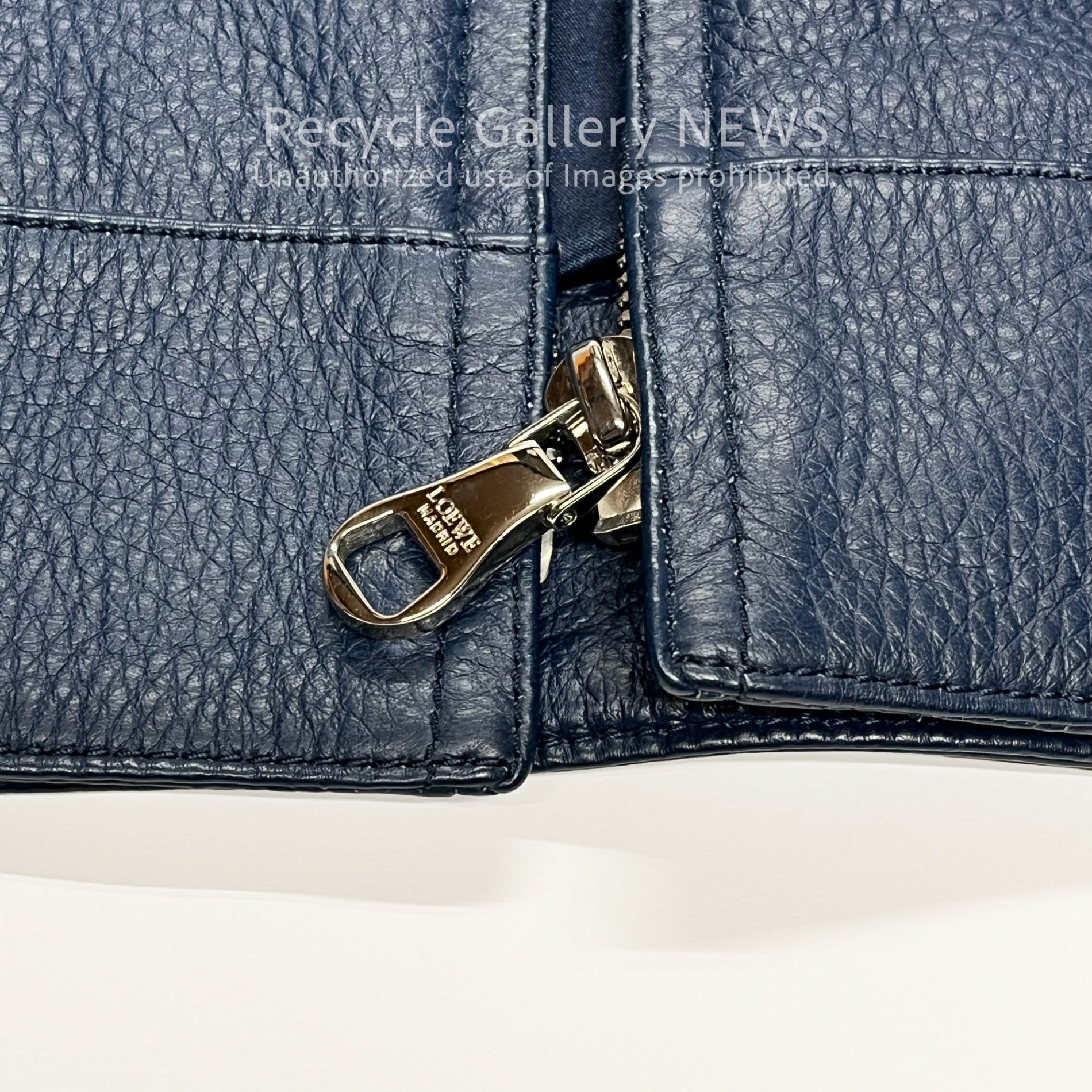 LOEWE Men's Deerskin Leather Jacket 2012 Prussian Blue Stuart Vevers / ロエベ メンズ 鹿革 レザー ジャケット 2012 プルシアンブルー 青 紺色 スチュアート•ヴィヴァース
