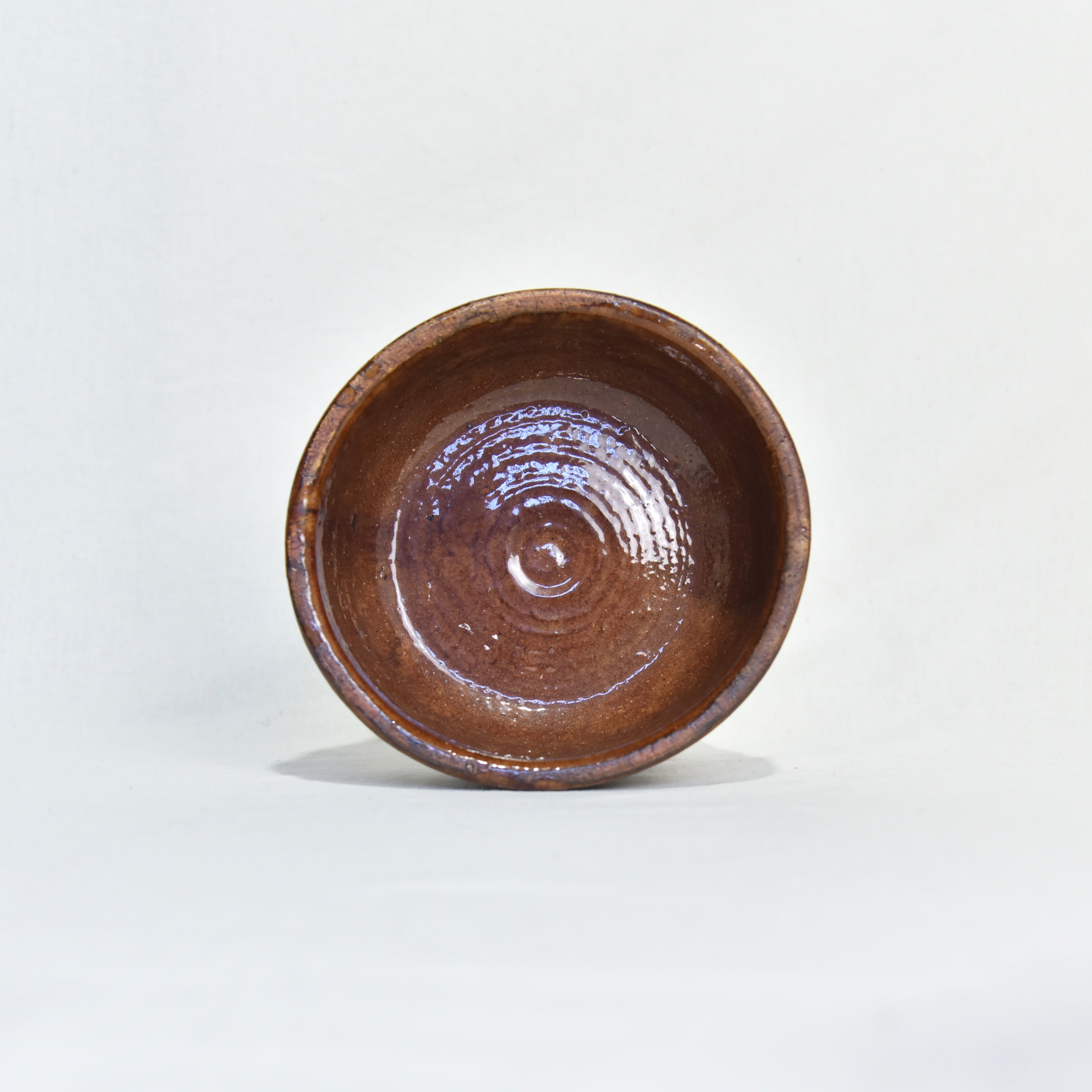 Leather cover Ceramic bowl Brazil Fork art Midcentury / 陶器 レザーカバー ボウル ブラジル製 フォークアート ミッドセンチュリー