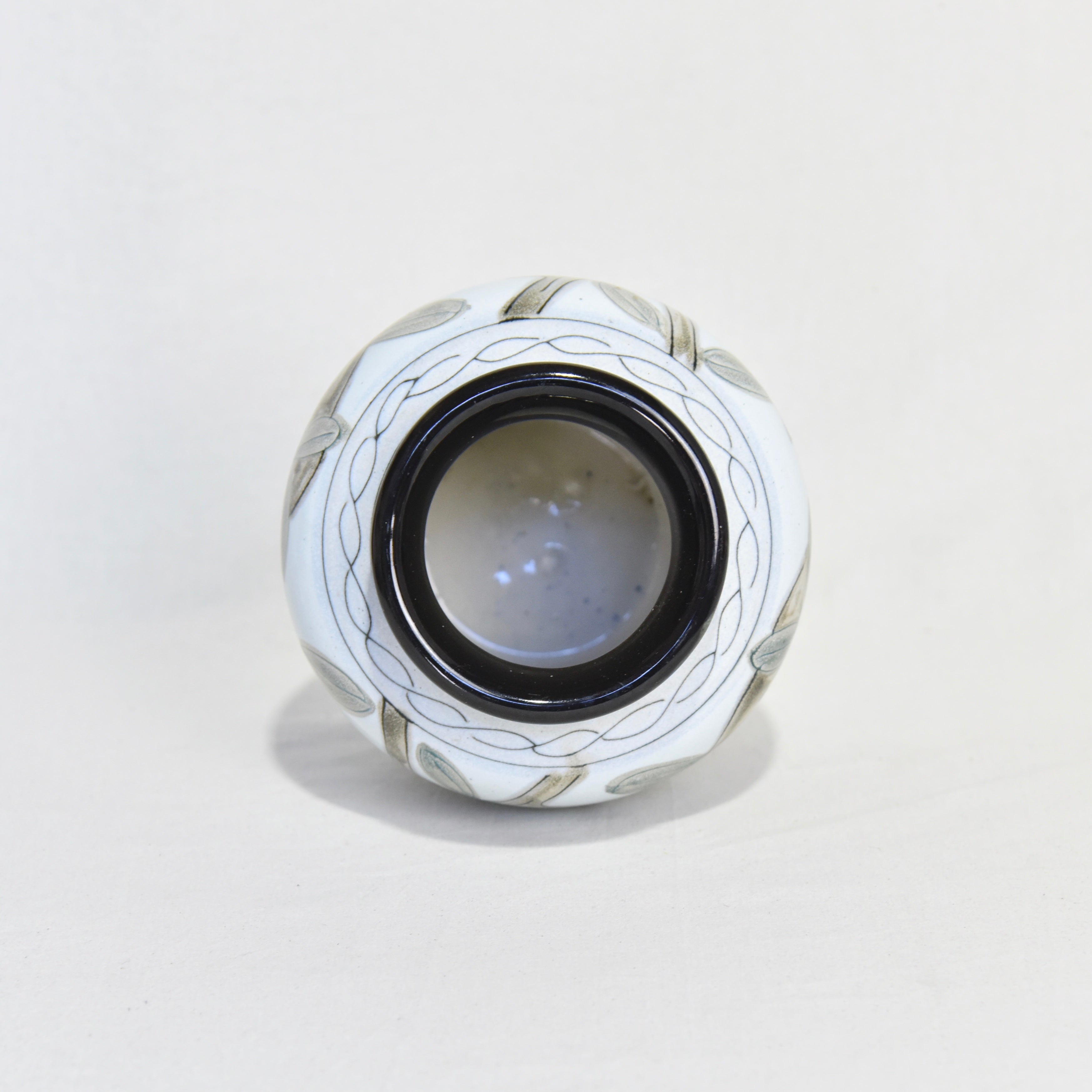 柘榴紋 釉薬 鉄絵 花瓶 陶器 日本工芸 / Pomegranate glaze Flower vase Japanese pottery Fork art