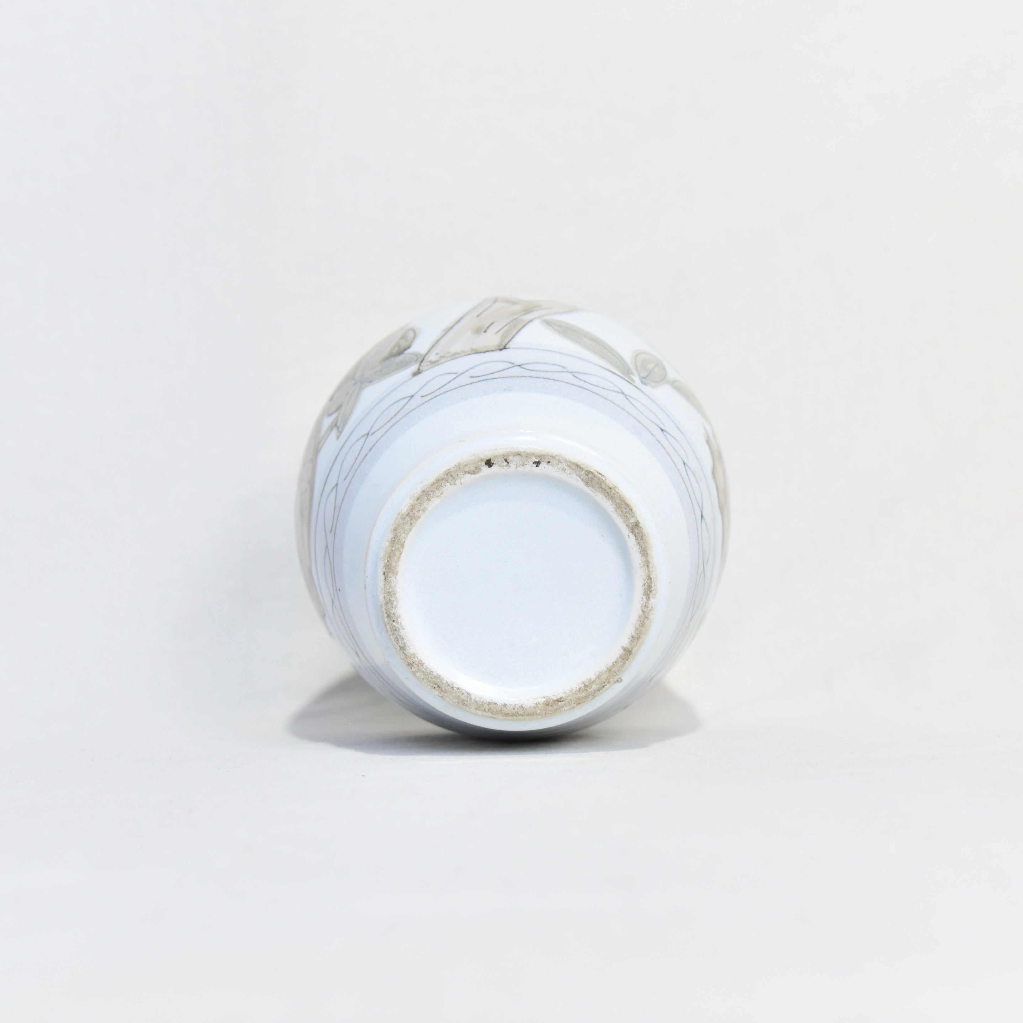 柘榴紋 釉薬 鉄絵 花瓶 陶器 日本工芸 / Pomegranate glaze Flower vase Japanese pottery Fork art