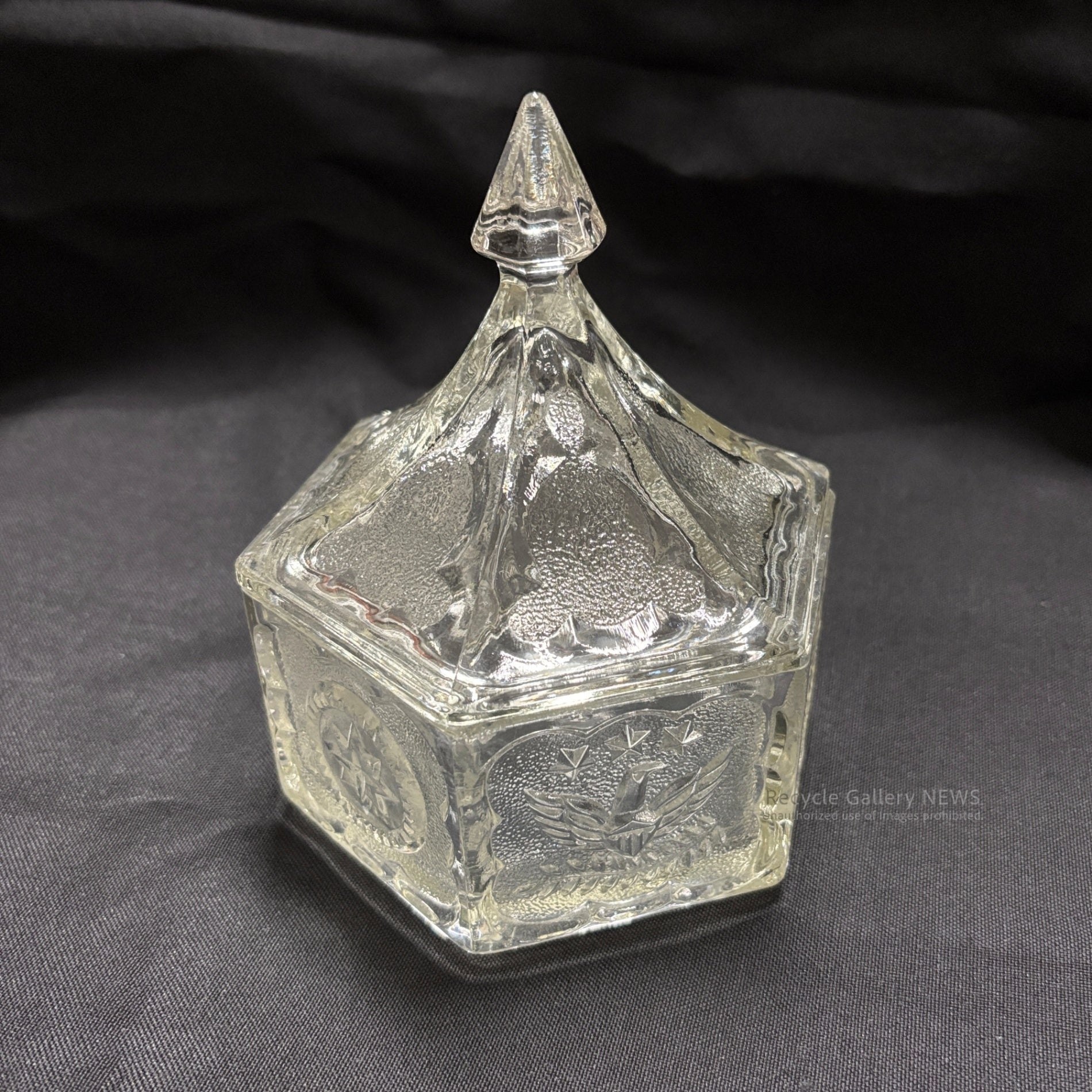 Indiana Glass Eagle & Stars Candy Pot USA Vintage / インディアナグラス イーグル＆スターズ キャンディーポット アメリカンヴィンテージ