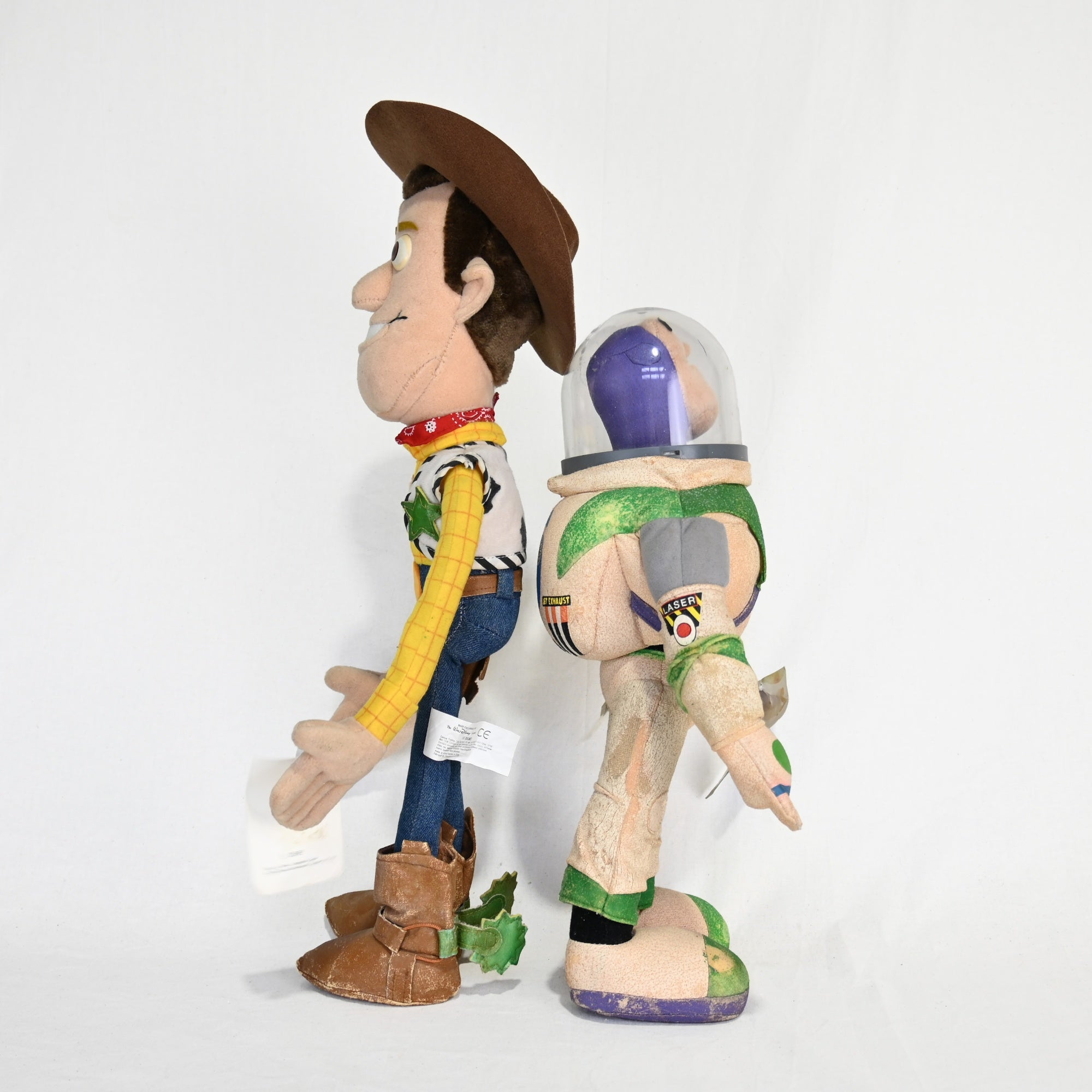 Pixar Woody Pride Buzz Lightyear 1990s Vintage TOY STORY stuffed toy set Disney / ピクサー トイ・ストーリー ウッディ バズ 1990年代 ヴィンテージ レトロぬいぐるみ ２体セット ディズニー