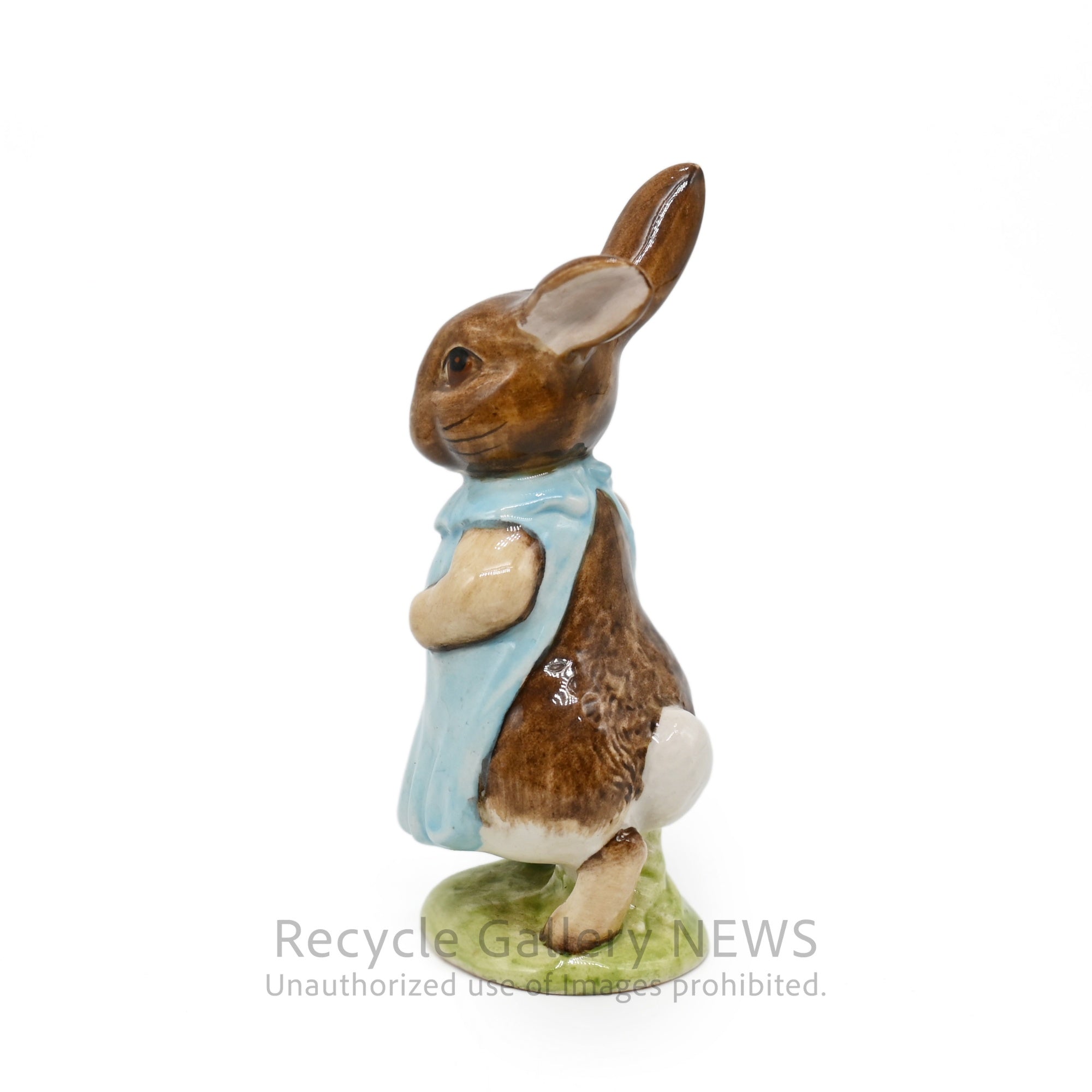 Beswick Peter Rabbit Flopsy Bunny Ceramic Figurine Brown Blue / ベスウィック ピーターラビット フロプシーバニー 陶器 フィギュリン ブラウン ブルー