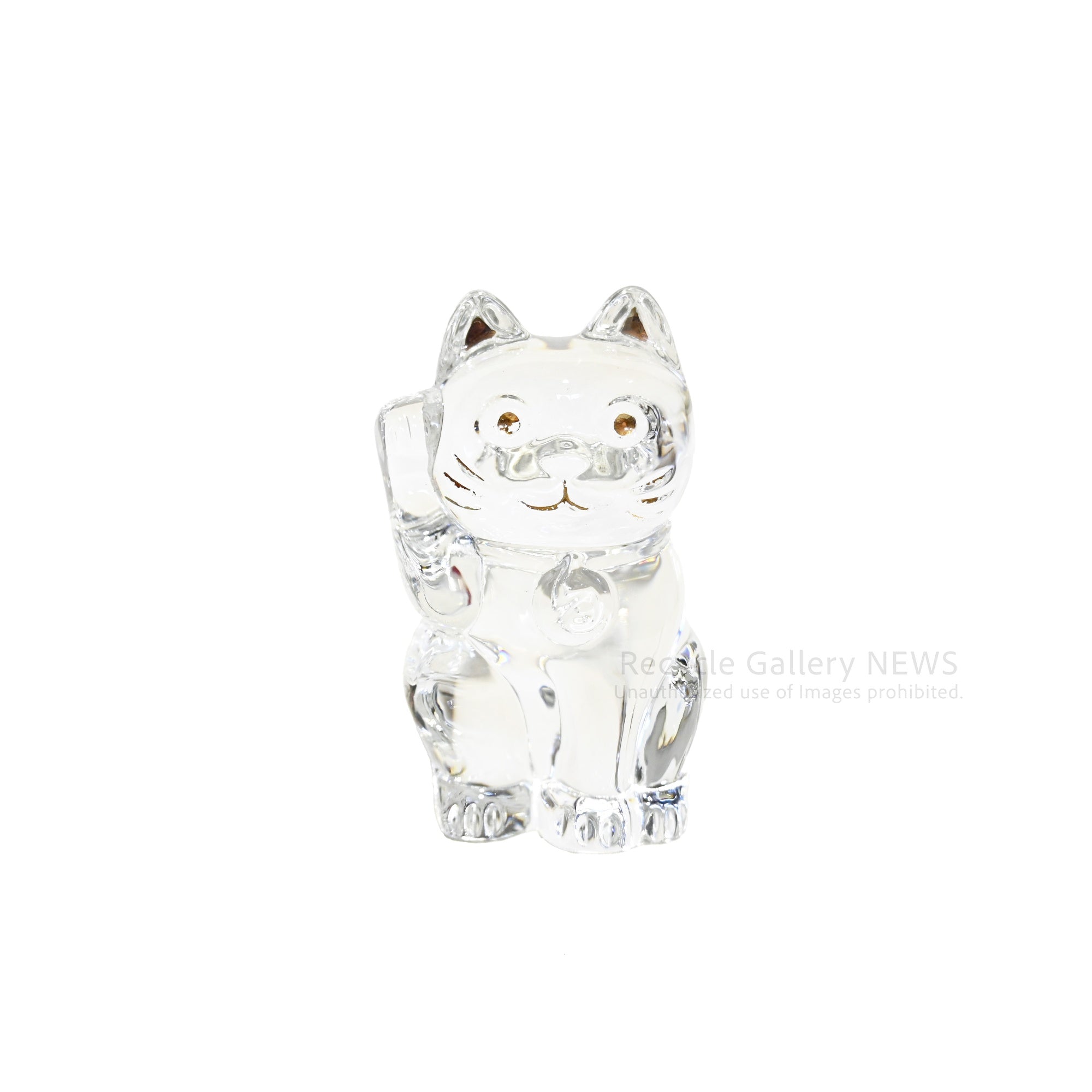 Baccarat Maneki-Neko Lucky Cat Fortune Cat Clear Crystal Glass / バカラ まねき猫 クリア クリスタルガラス