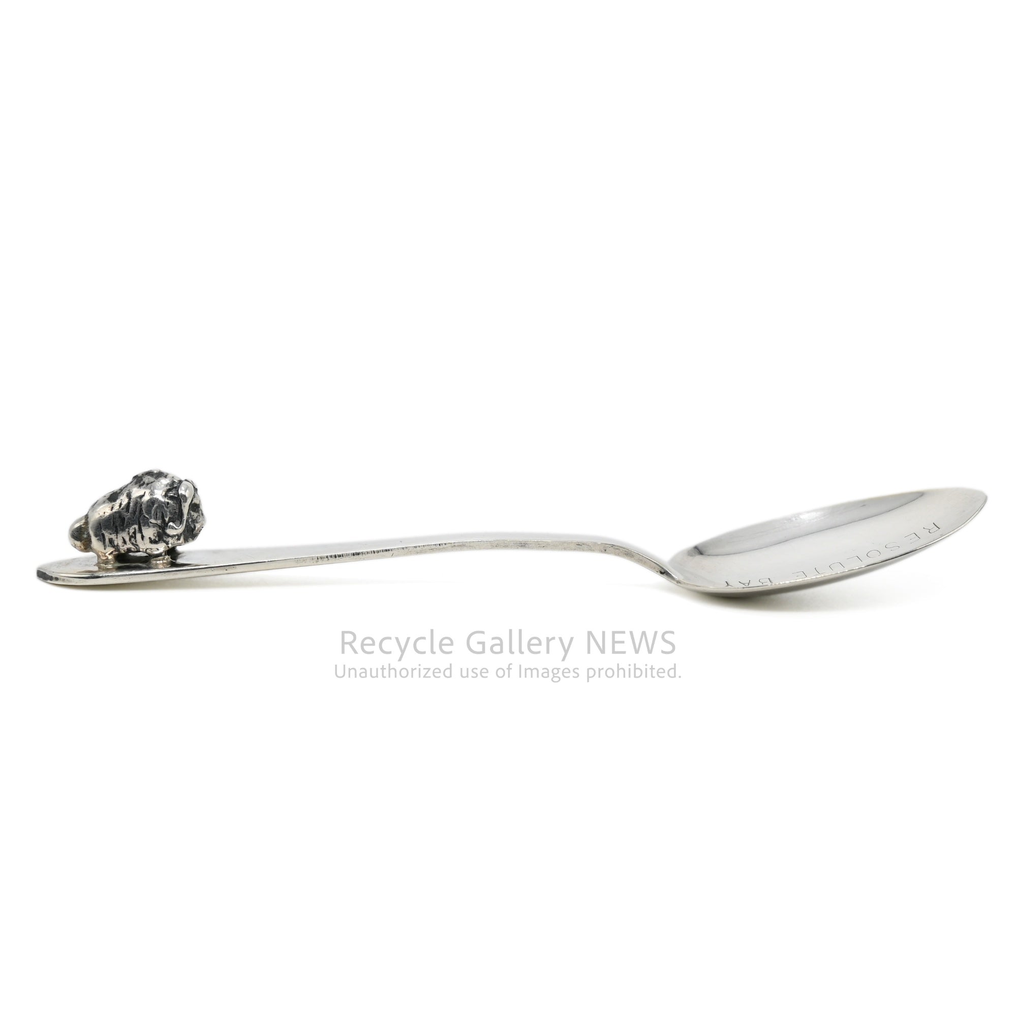 Sterling Silver Animal Spoons Set of 2 Moose & Bison Made in Canada / 動物たちのスプーン 2本セット ミニスプーン スターリングシルバー製 カナダ産 動物モチーフ ムース バイソン レゾリュート・ベイ