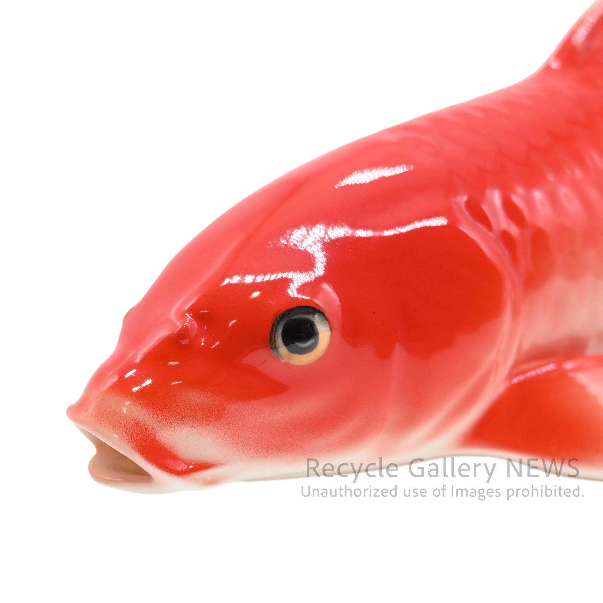 NIPPON TOKI KAISHA Old Noritake Carp Figurine Showa Retro Red Vintage / 日本陶器会社 オールドノリタケ 鯉 フィギュリン 昭和レトロ 赤 ヴィンテージ