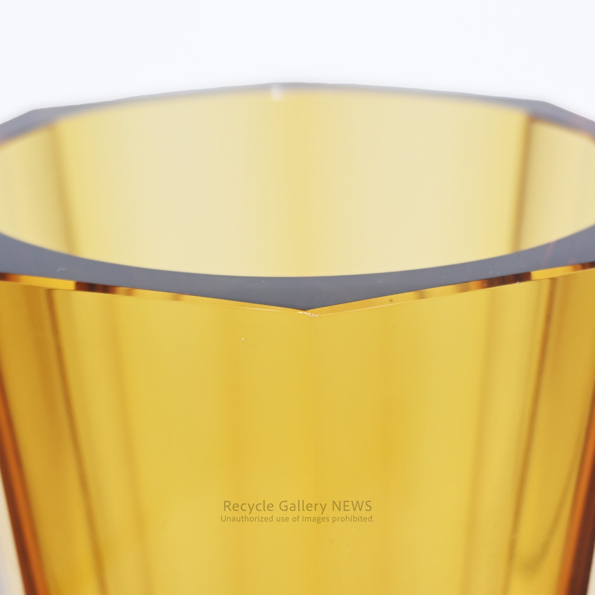 MOSER Czech Amber Potash Glass Flower Vase Artisan Craftsmanship / モーゼル ガラスフラワーベース アンバー チェコ カリガラス 花瓶 クラフツマンシップ
