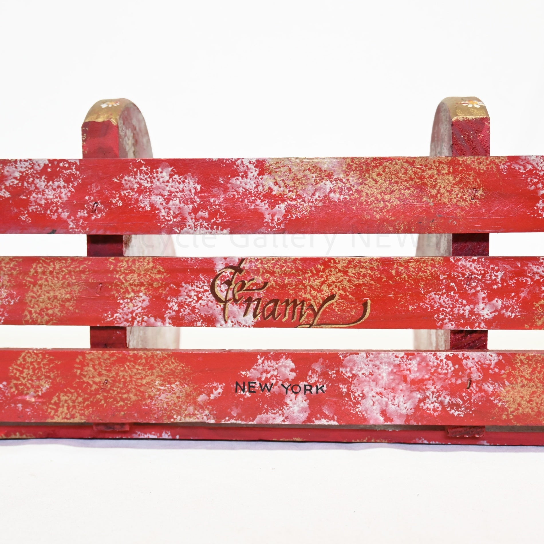 Tole painting floral pattern Book stand Handmade USA / トールペイント フラワー柄 ブックスタンド 本立て ハンドメイド アメリカ