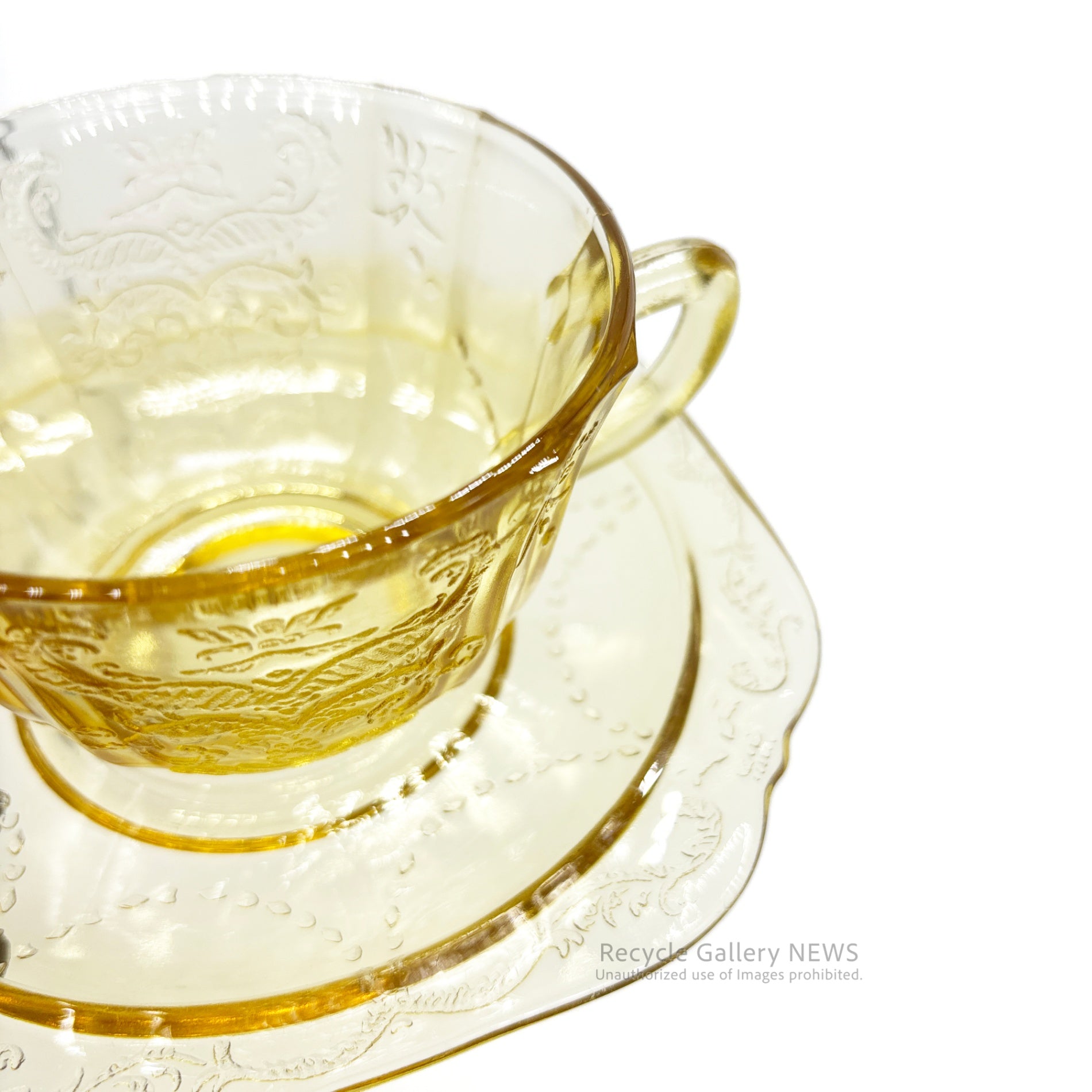 Federal Glass "Madrid" C&S U.S.A Vintage / フェデラル・グラス マドリッド カップ＆ソーサー 1930年代