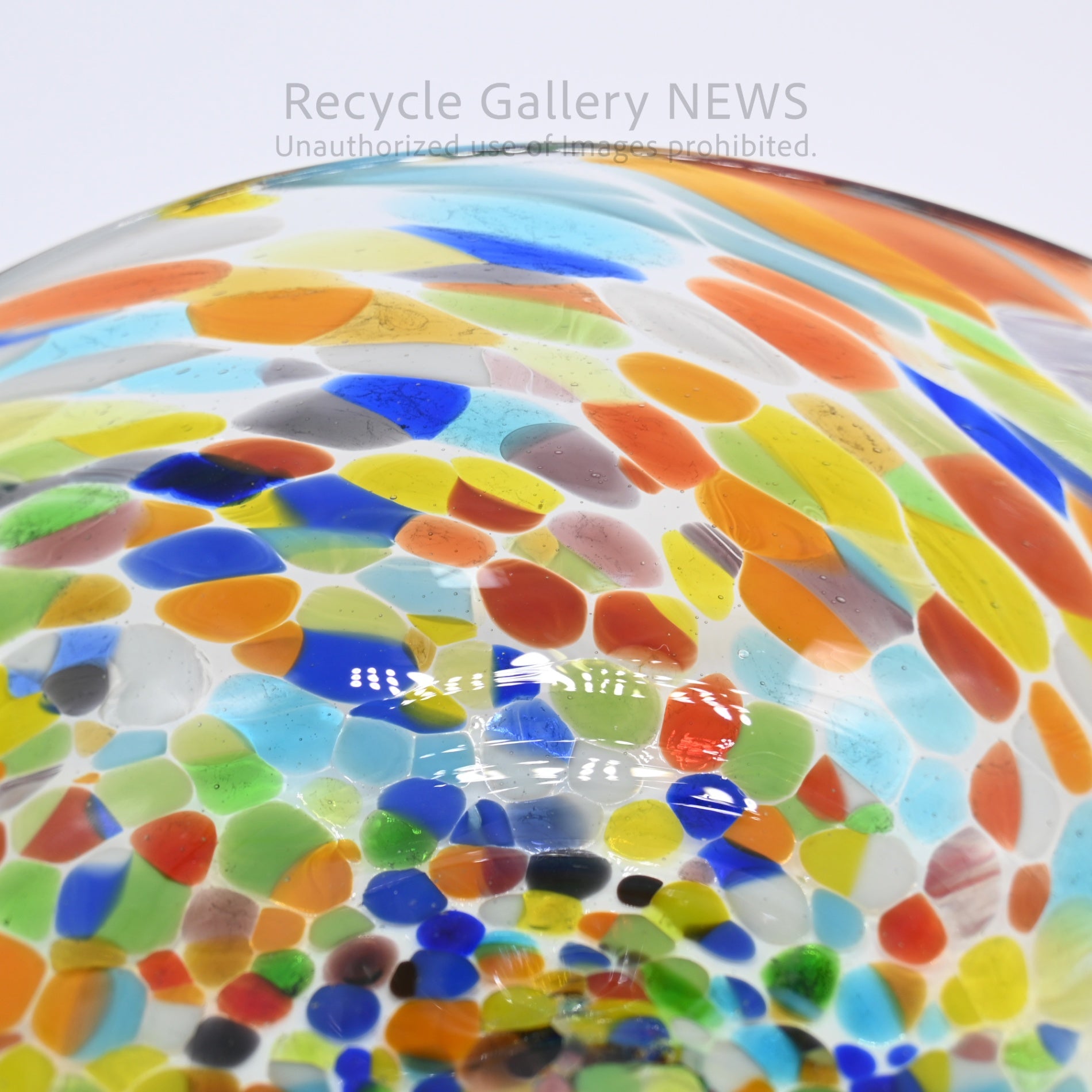 Colorful Fusion Confetti Glass Art Bowl Mexican Style / コンフェッティ アートガラス フュージョンガラス ボウル 小鉢 マルチカラー メキシカンガラス