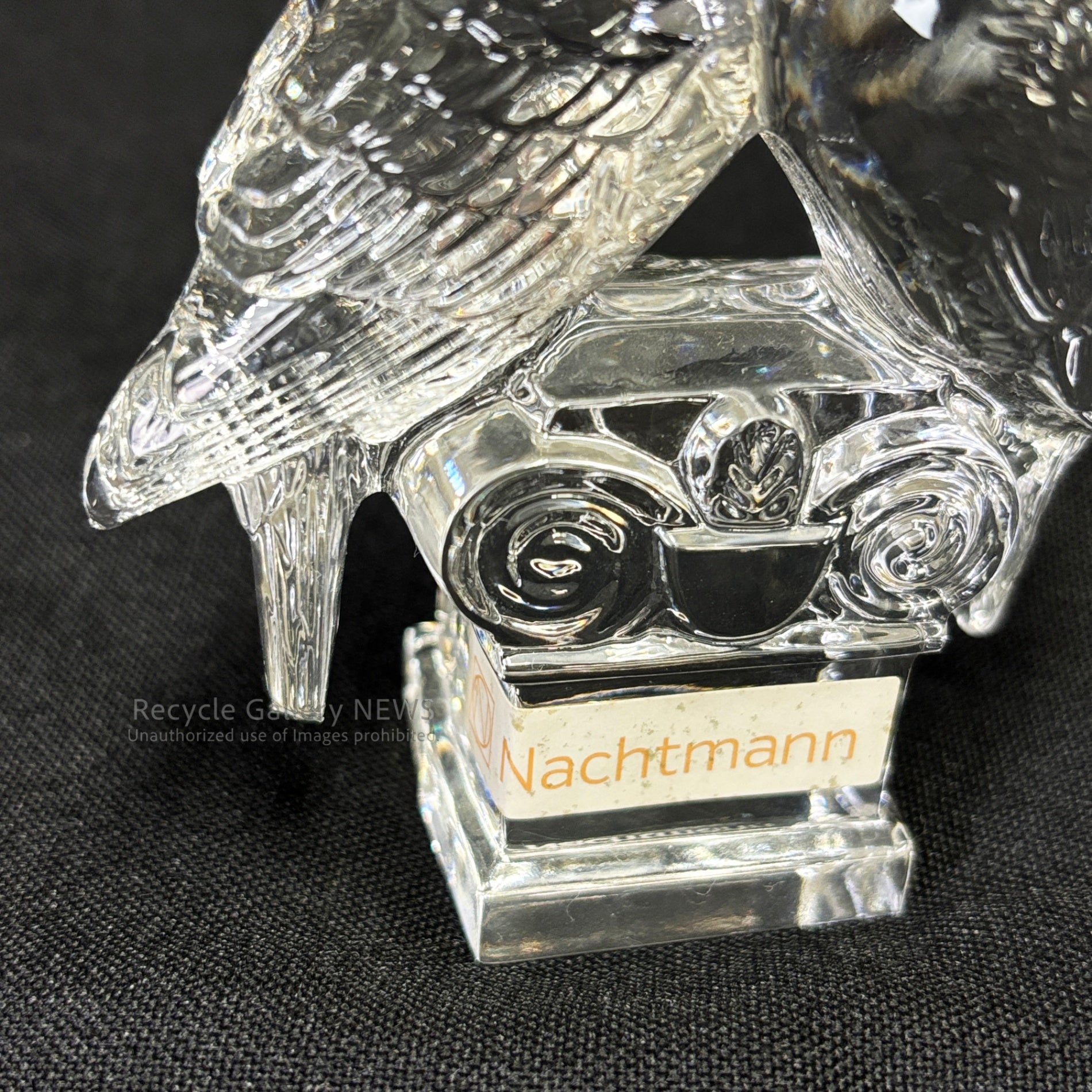 Nachtmann Crystal Glass Small Bird Figurine Ornament / ナハトマン クリスタルガラス 小鳥 フィギュリン 置物