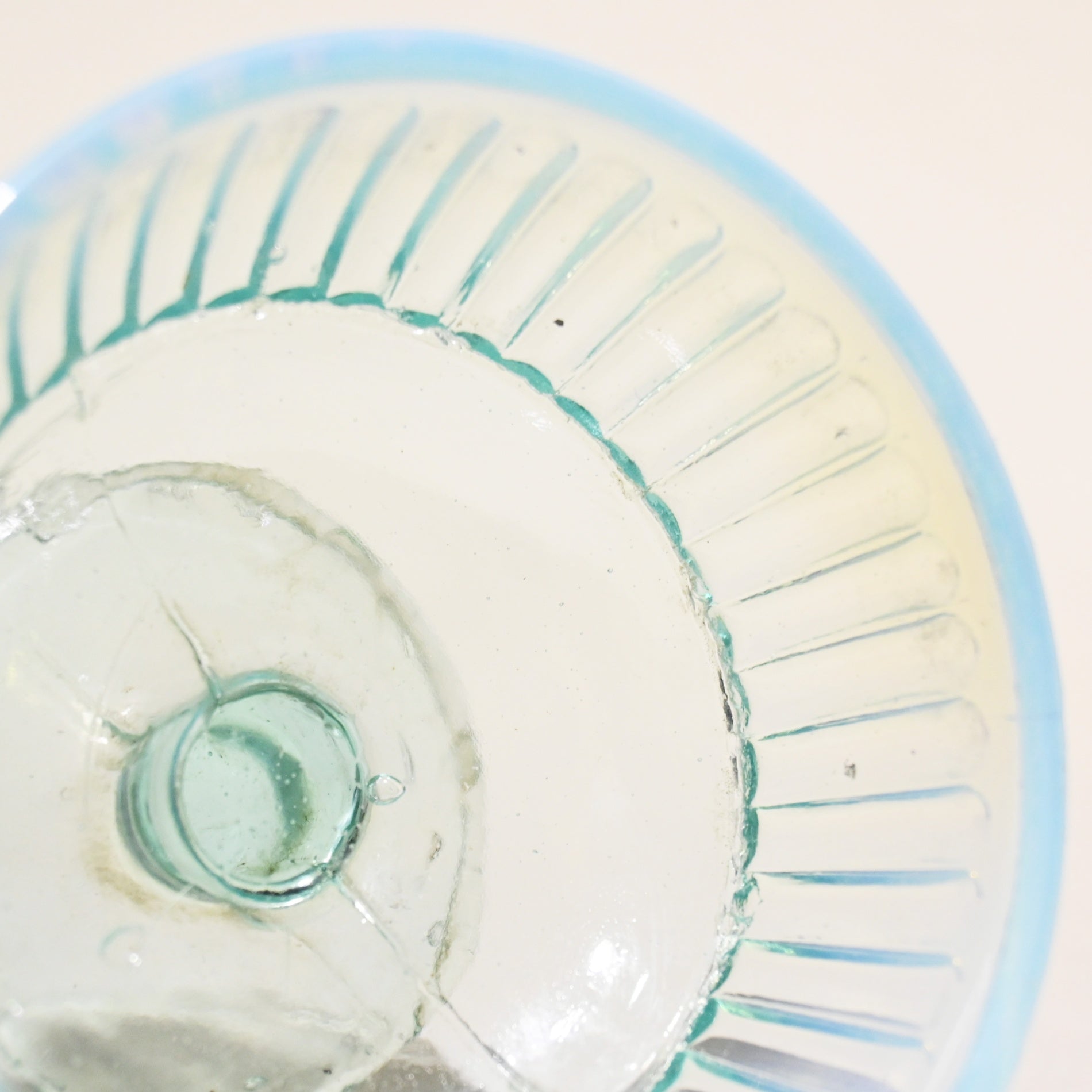 Vintage Press Glass Japanese Glass Ice Cup Ramune soda blue Color Retro / ヴィンテージ プレスガラス 和ガラス 氷コップ ラムネ色 レトロ
