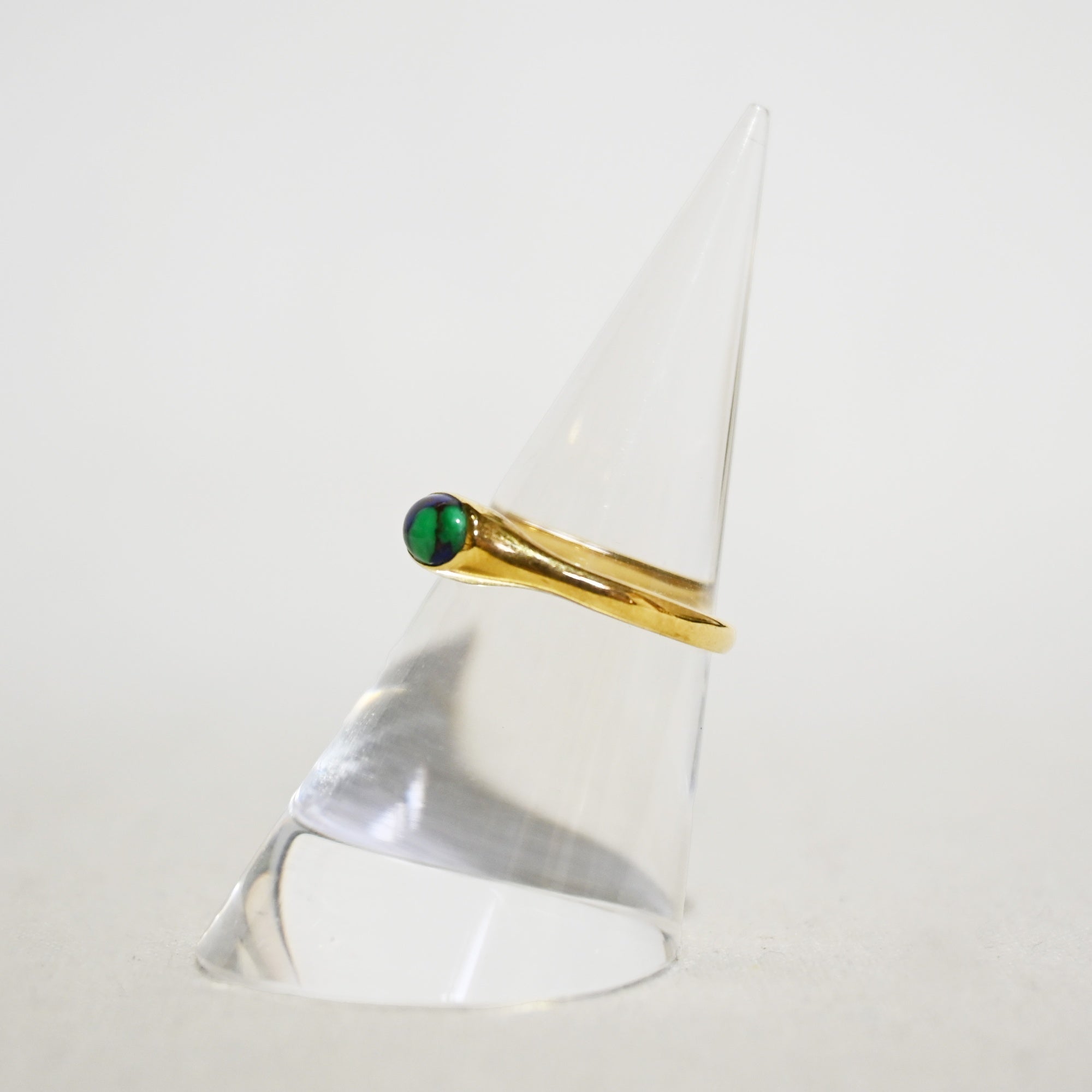 Kansai Yamamoto? KANSAI Blue Azurite K18 Gold Ring #10 / 山本 寛斎？ 青緑石付き K18ゴールド リング 10号