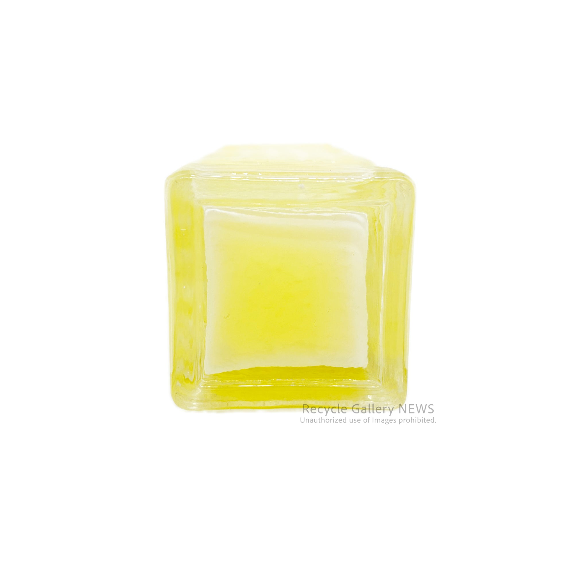 Tajima Art Glass Vase Yellow 1960s Japan /  田島硝子 花瓶 フラワーベース イエロー 1960年代 日本