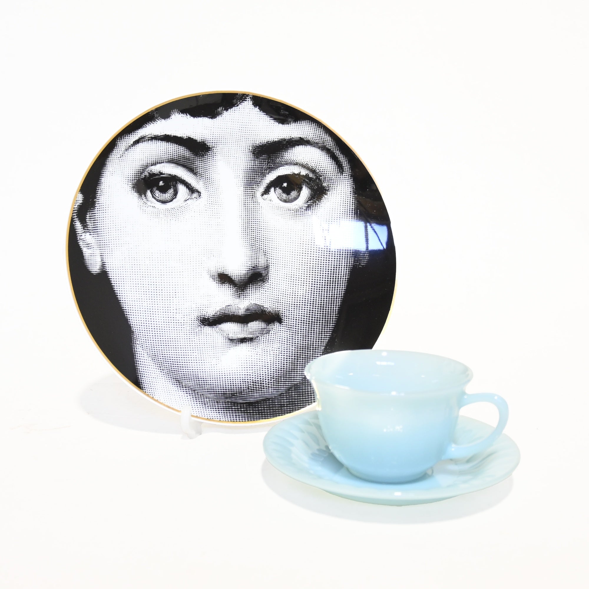 ARCOPAL Mister Donut  Opal blue collection C＆S 1999 Japan / アルコパル ミスド オパールブルーコレクション カップ＆ソーサー 1999年 ミスタードーナッツ コラボ グッズ