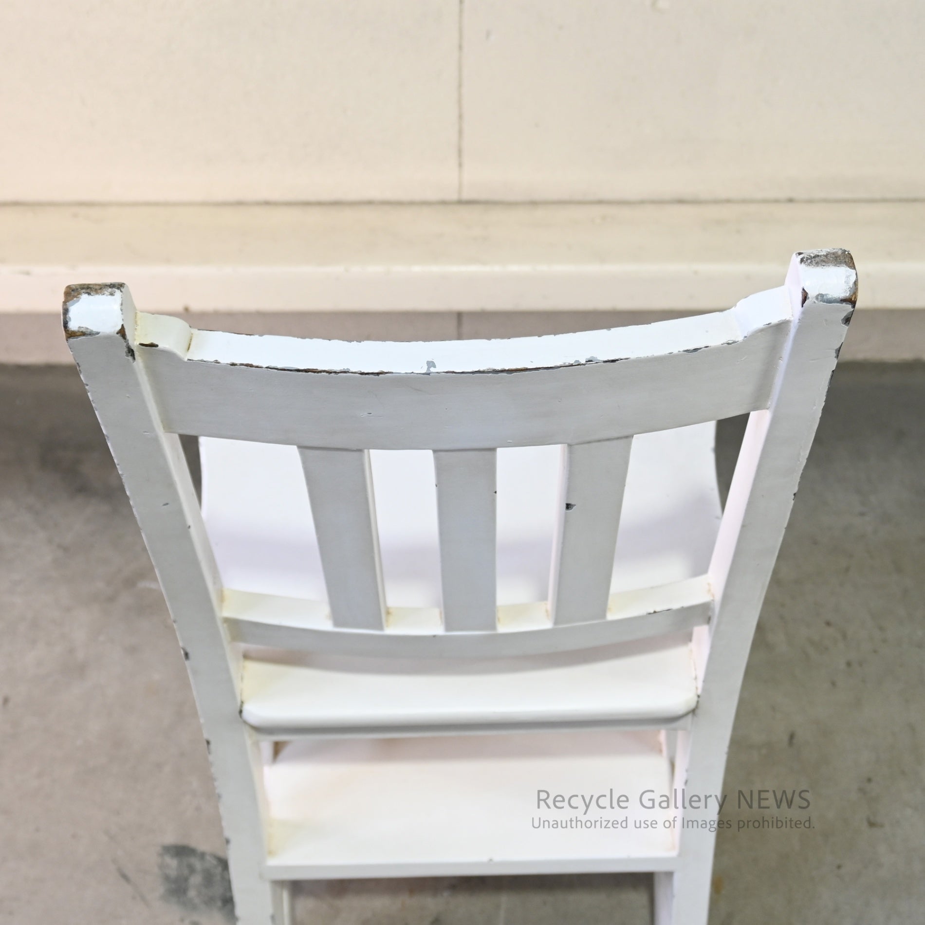 Vintage Foldable Library Step Chair White / ヴィンテージ 折りたたみ ライブラリー ステップ チェア 白
