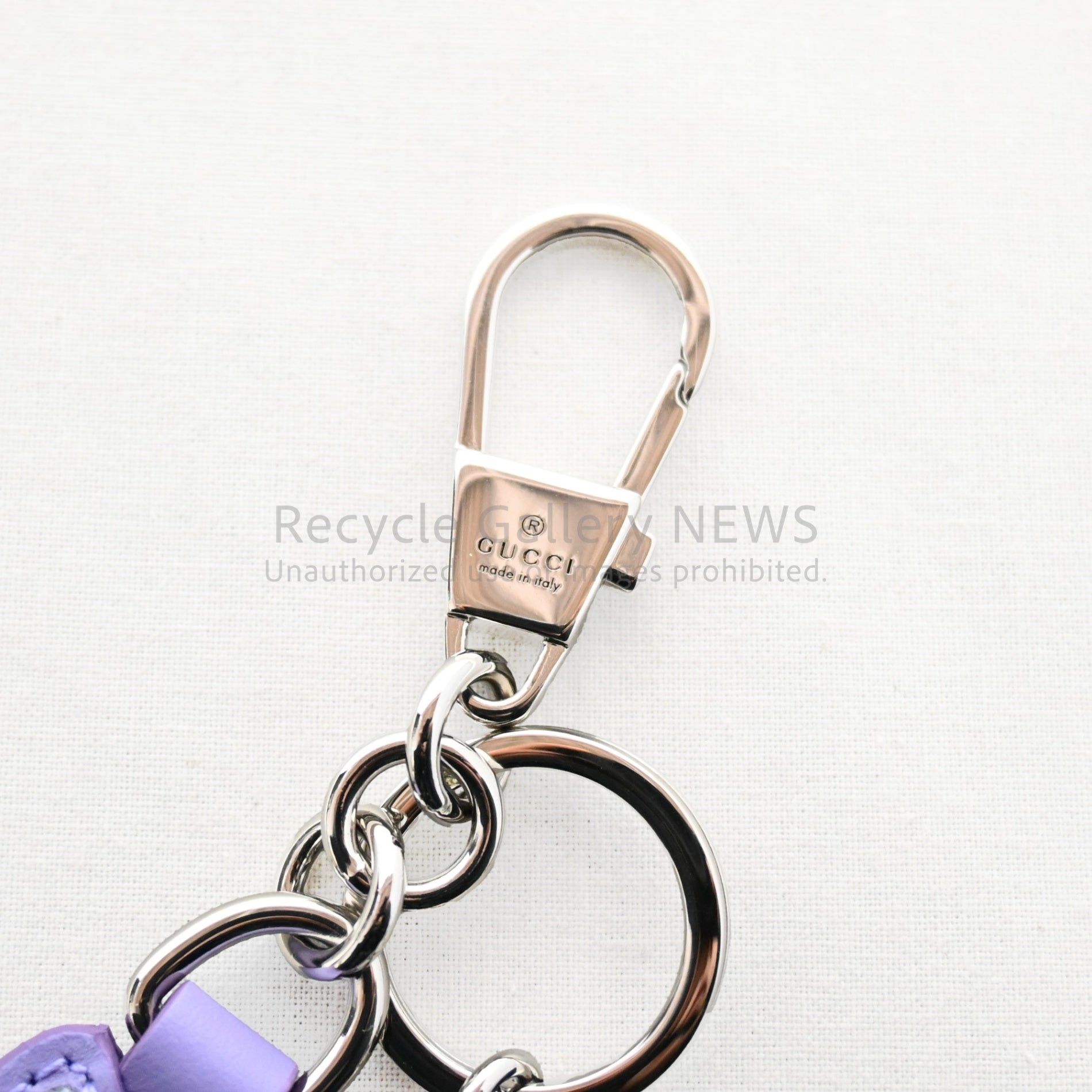 GUCCI Yuko Higuchi Keychain Cat (Bo) Lilac Limited to Japan Unused / グッチ ヒグチユウコ キーチェーン 猫 ボー ライラック 日本限定 未使用