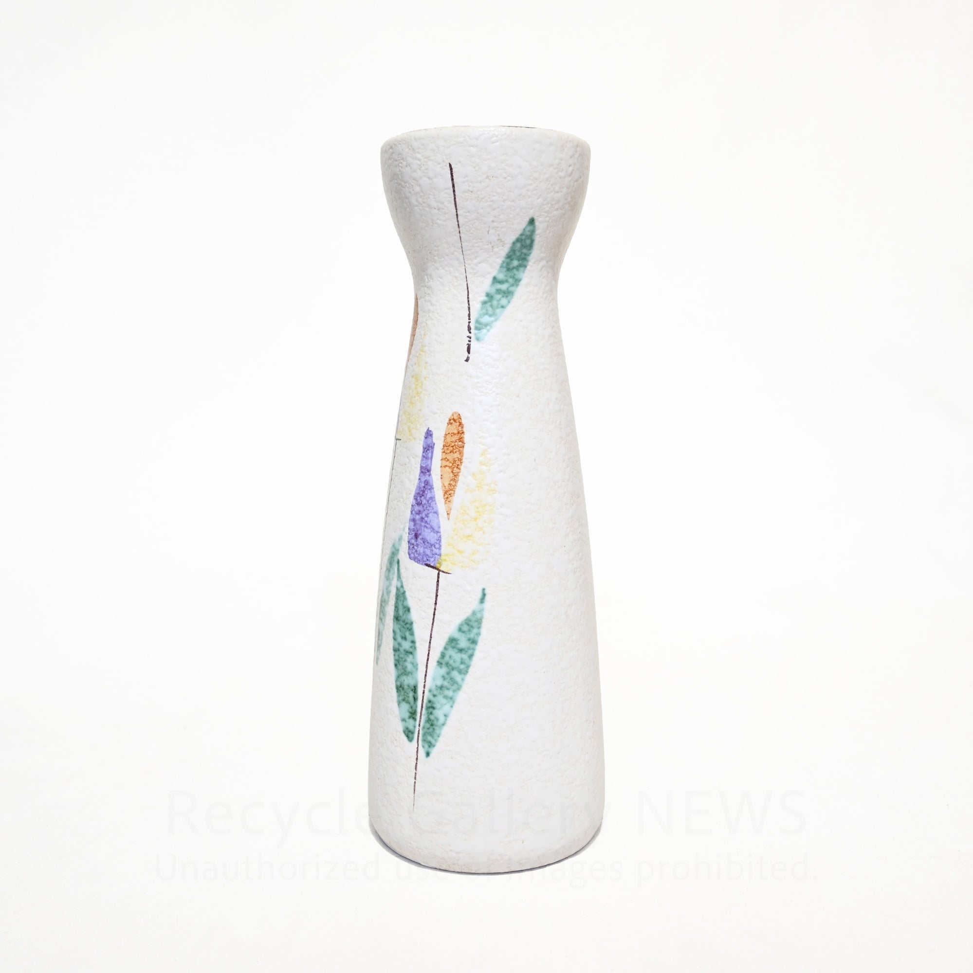 West German Flower Vase Tulip pattern  1950s-1960s Vintage / 西ドイツ製 花瓶 チューリップ柄 推定1950〜60年代 ヴィンテージ