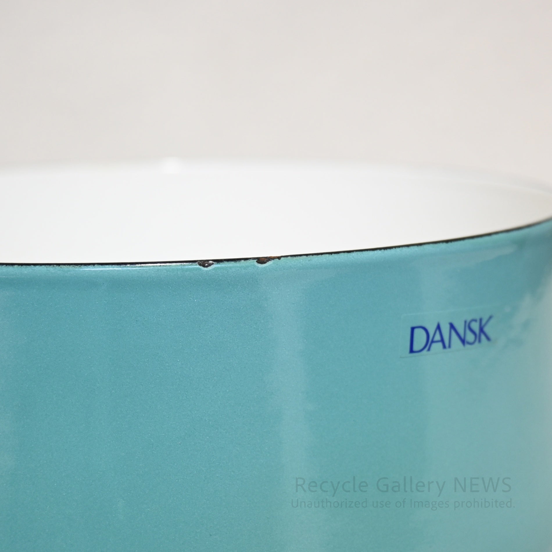 DANSK 23cm Casserole Double-Handled Pot Kobenstyle Teal/Turquoise Enamel U.S.A  / ダンスク 23cm キャセロール 両手鍋 コベンスタイル ティール ターコイズ ホーロー 未使用 新古品