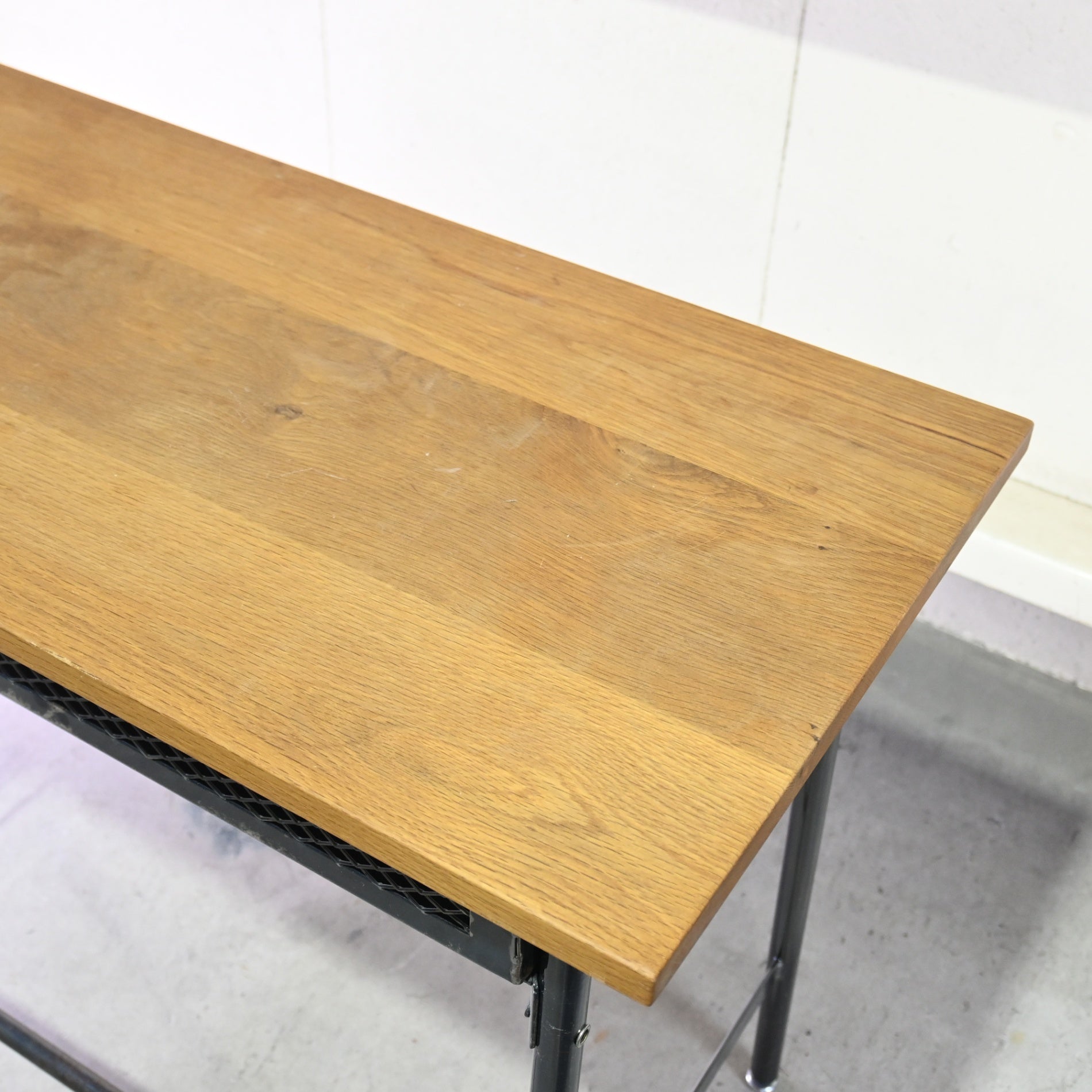 BIMAKES SOLID WOOD IRON DESK Compact desk and chair set Industrial design / ビメイクス ソリッドウッド アイアンデスク コンパクトデスク チェア セット 机 インダストリアルデザイン