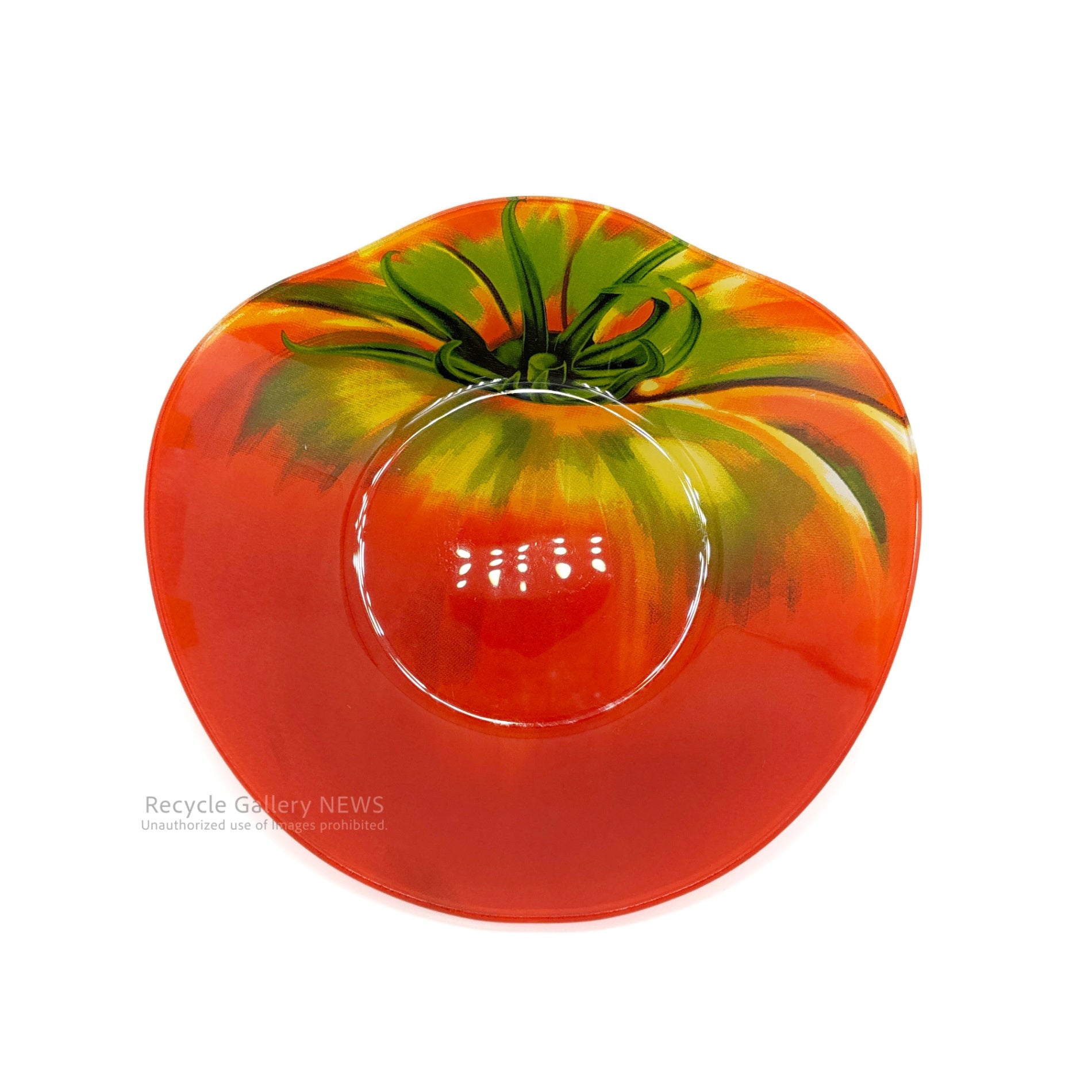 DULTON GLASS FARMER PLATE Tomato Design plate / ダルトン ガラス ファーマー プレート トマト 皿