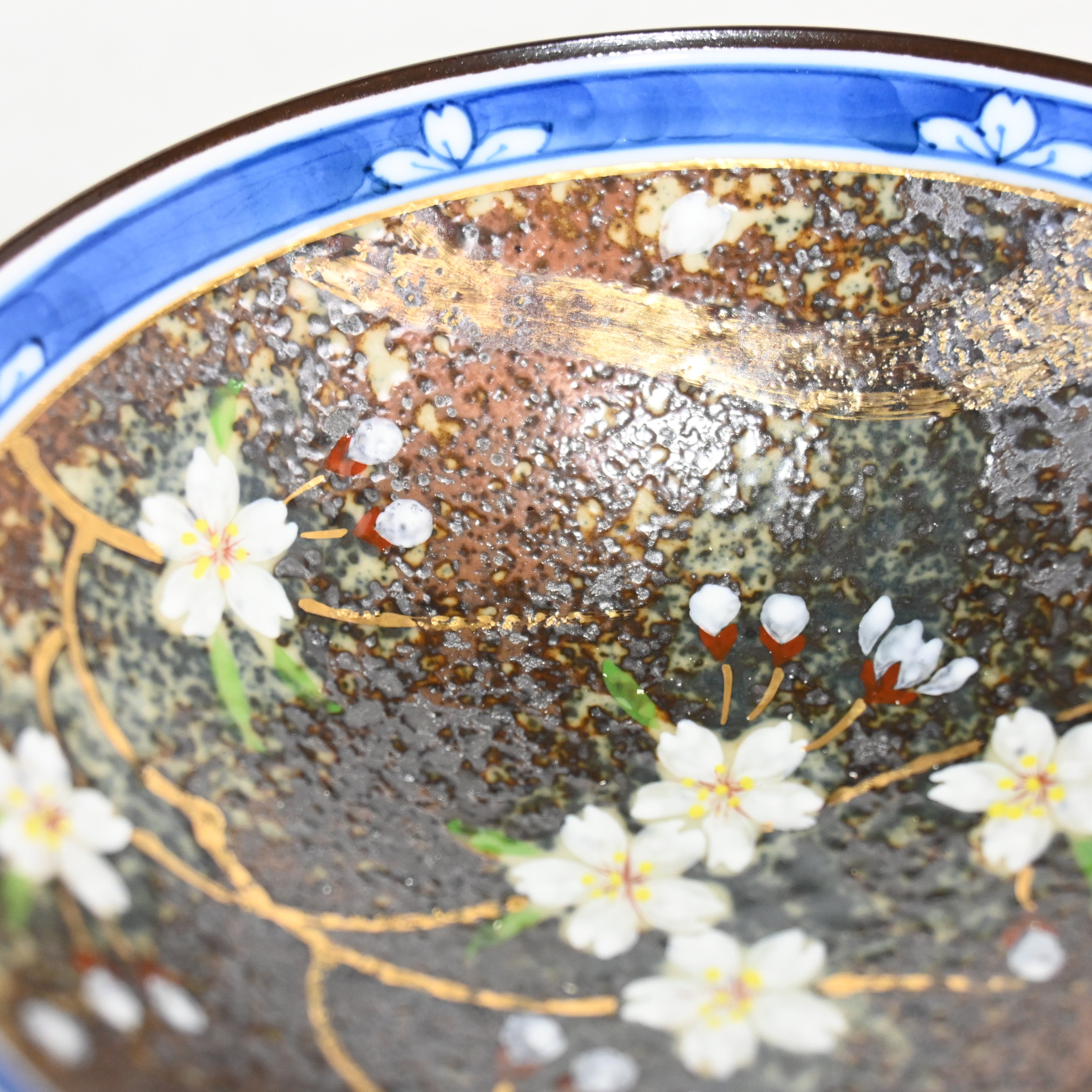 伝作窯 桜 絵盛皿 箱付き  茶碗 小皿 / Densaku-kiln blossom Plate Japanese bowl