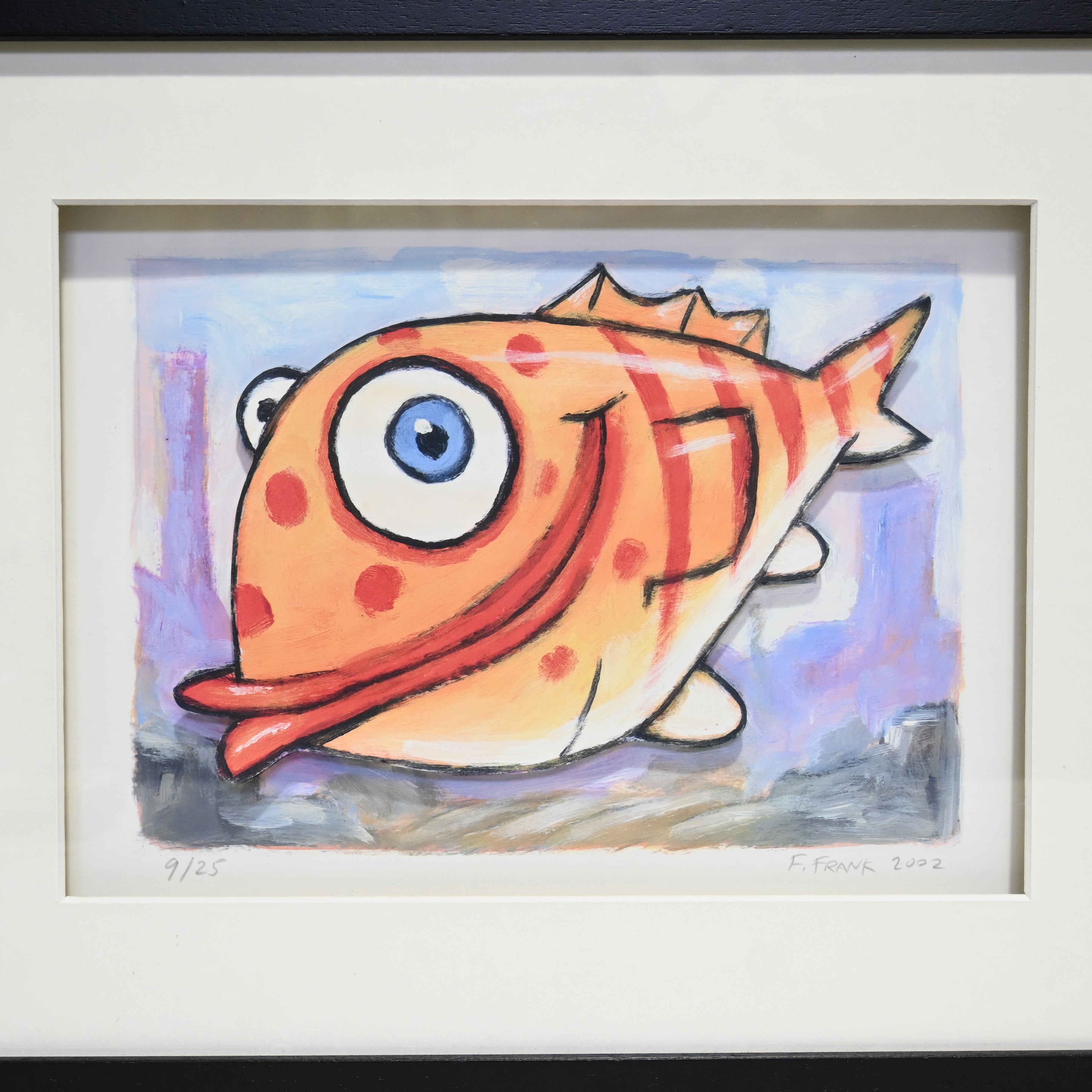 F.Frank. Fish Modern Art 3D U.S.A 1990's / F.フランク 3D フィッシュ モダンアート アメリカ 90年代