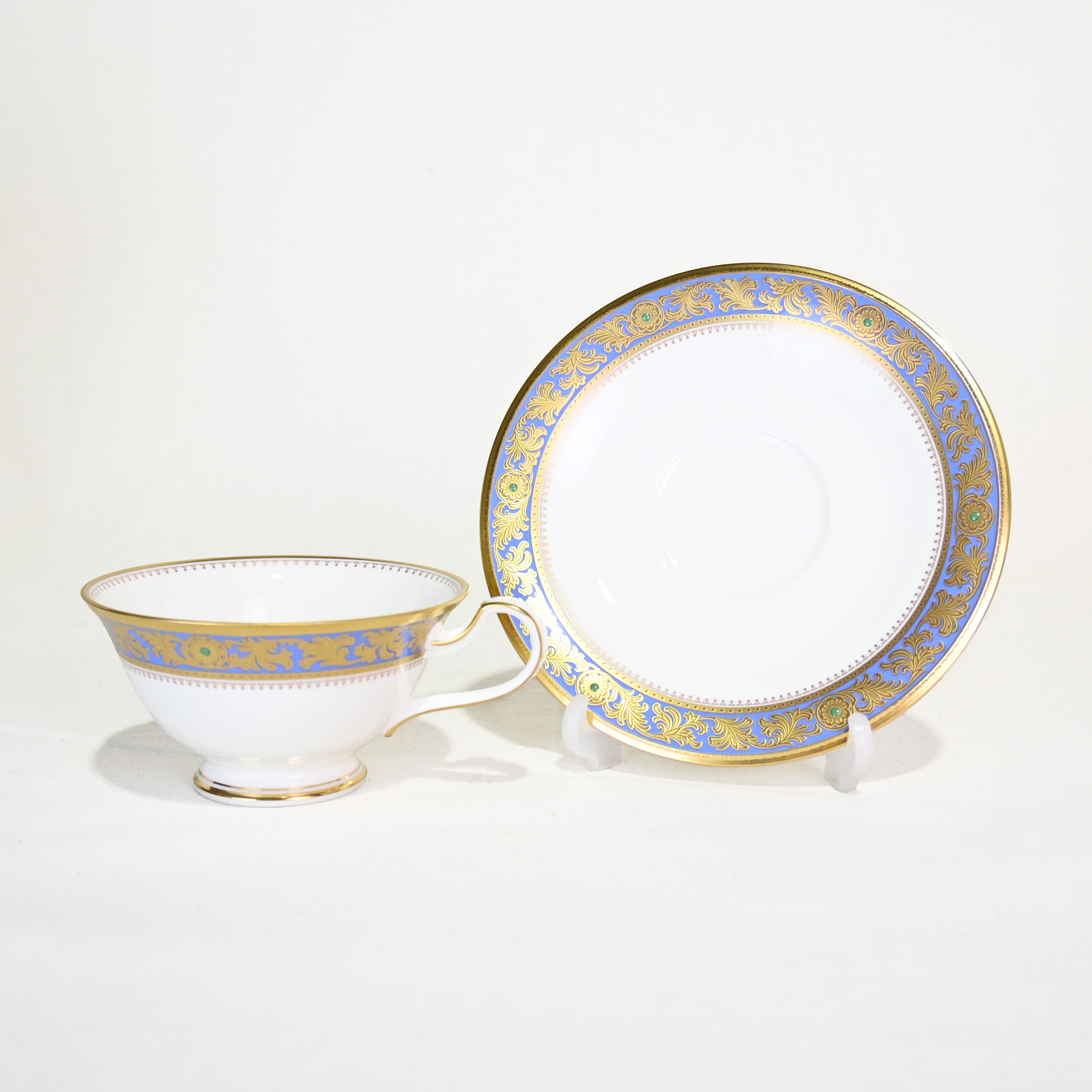 Noritake GRAND BROCHE C＆S＆Plate Japan Luxury Tableware / ノリタケ グランブロシェ トリオペア カップ ソーサー プレート 箱付き