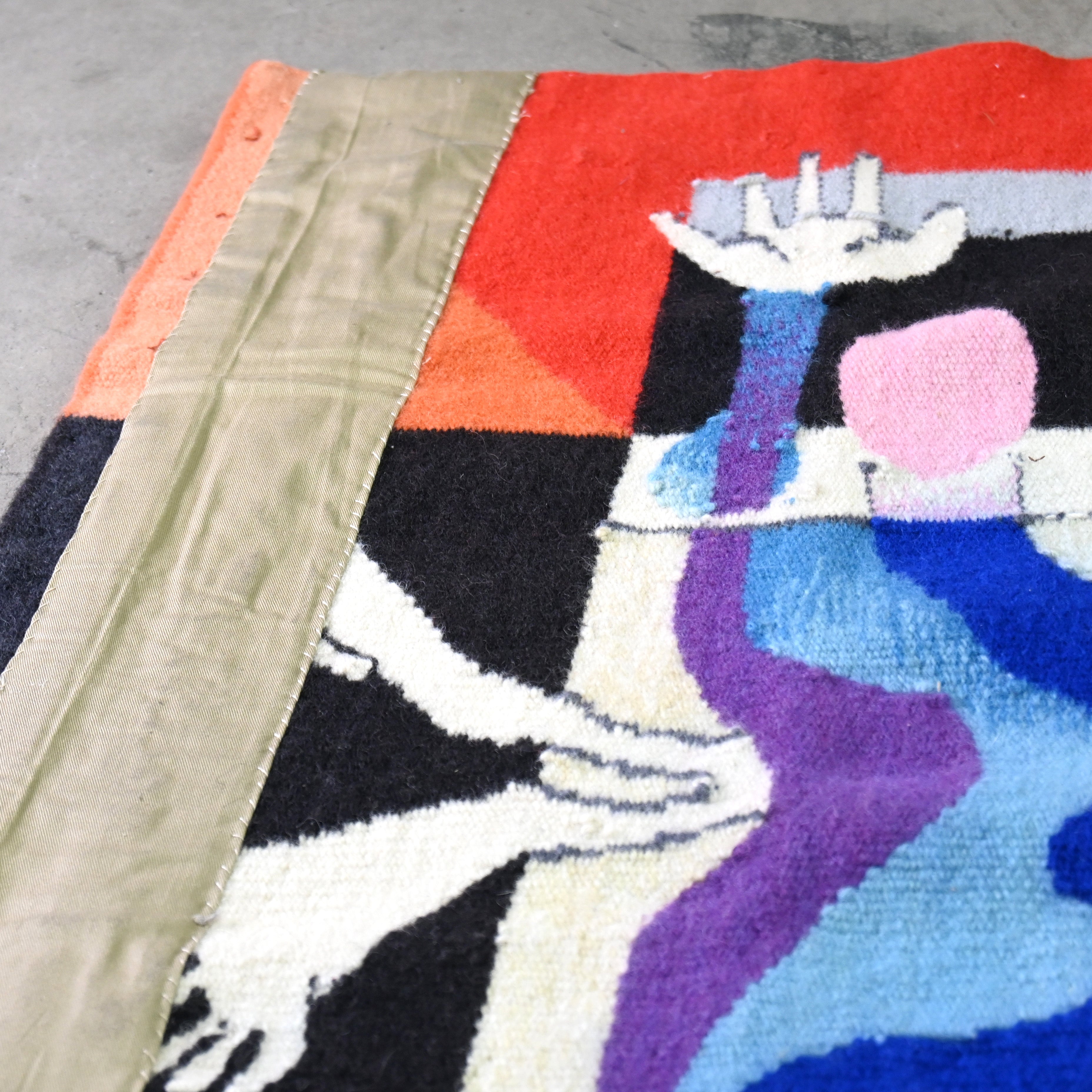 NAIK-SATAM, Prabhakar Wool tapestry Dyed fabric Fork art / プラブハカール・ナイクサタム ウールタペストリー 染織物 フォークアート