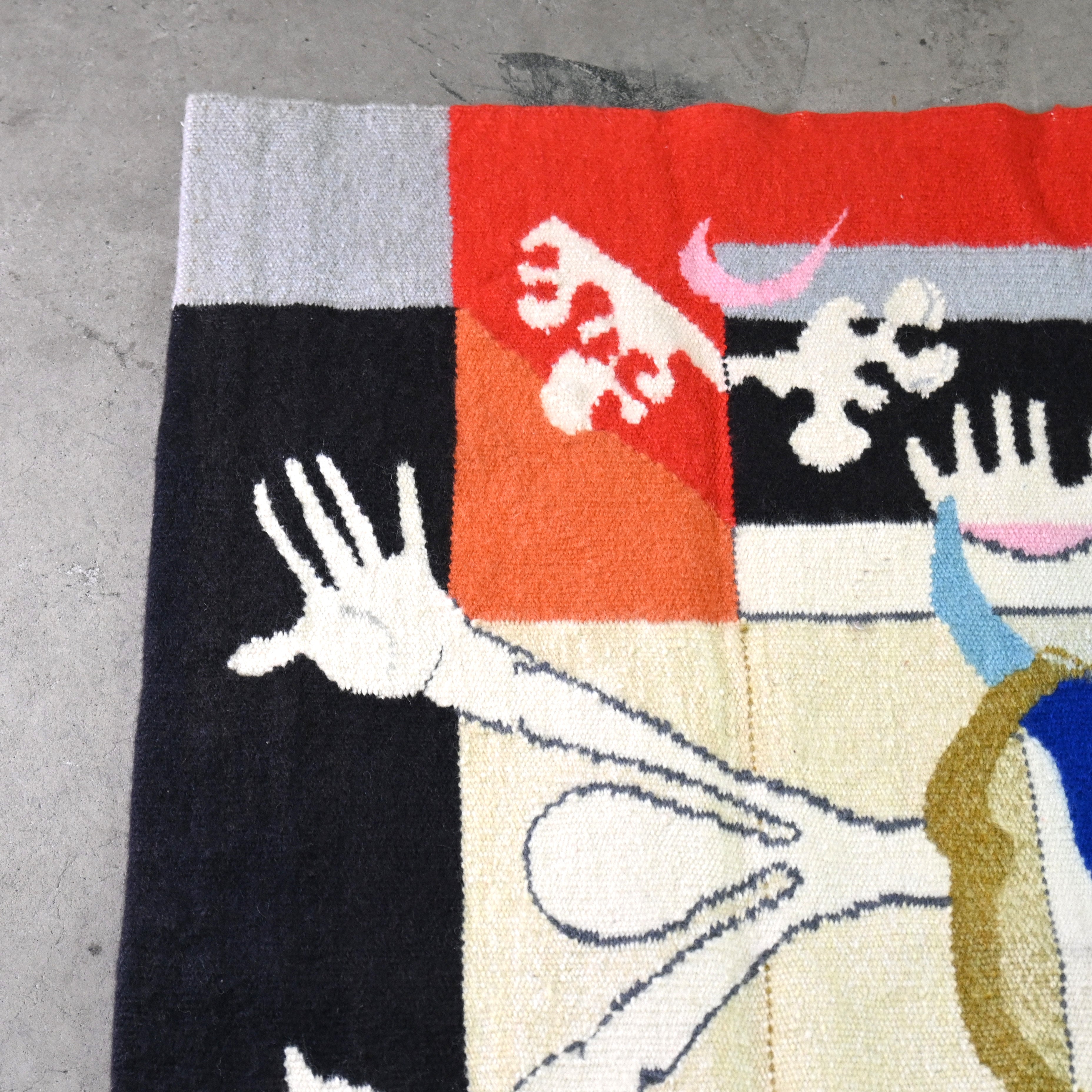 NAIK-SATAM, Prabhakar Wool tapestry Dyed fabric Fork art / プラブハカール・ナイクサタム ウールタペストリー 染織物 フォークアート