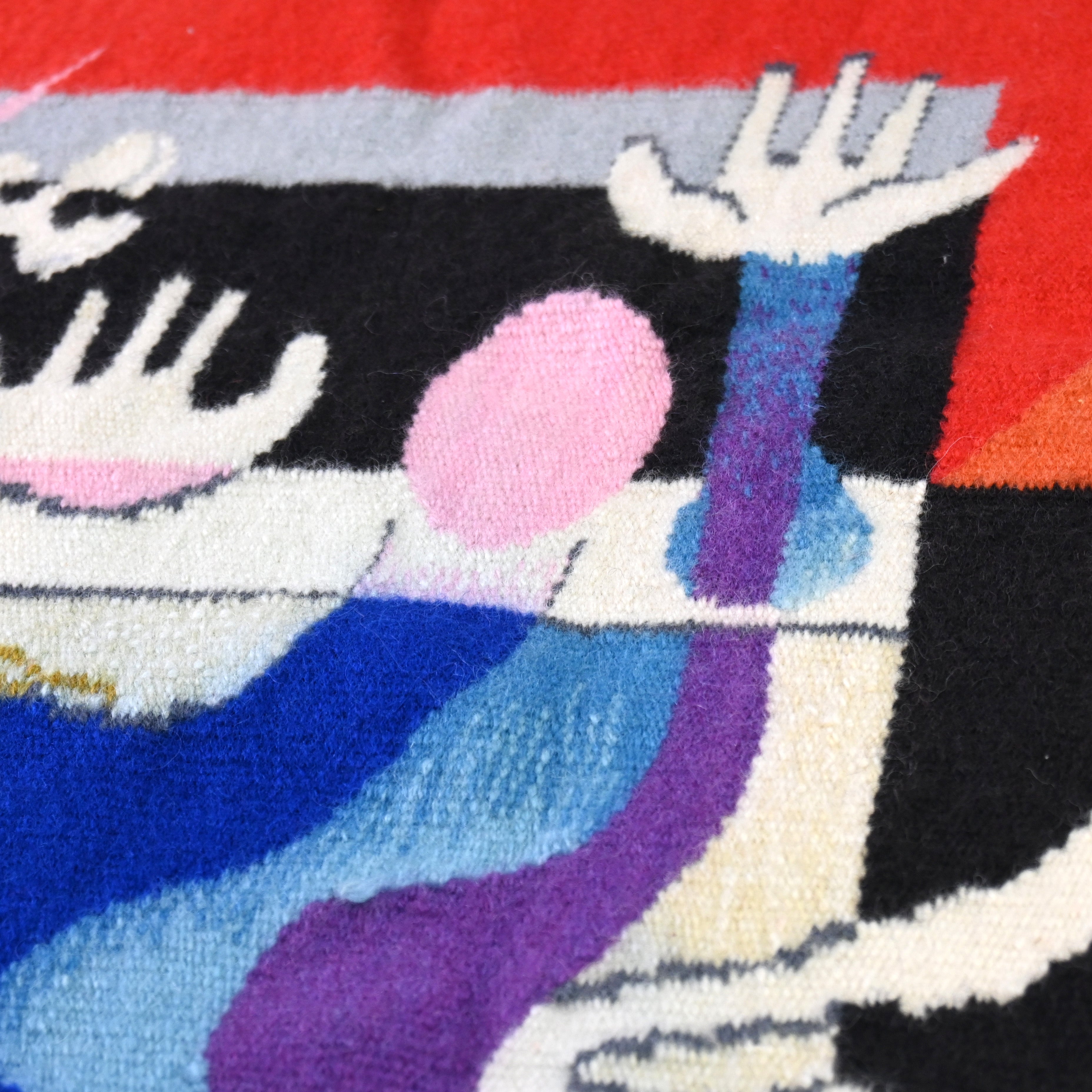 NAIK-SATAM, Prabhakar Wool tapestry Dyed fabric Fork art / プラブハカール・ナイクサタム ウールタペストリー 染織物 フォークアート