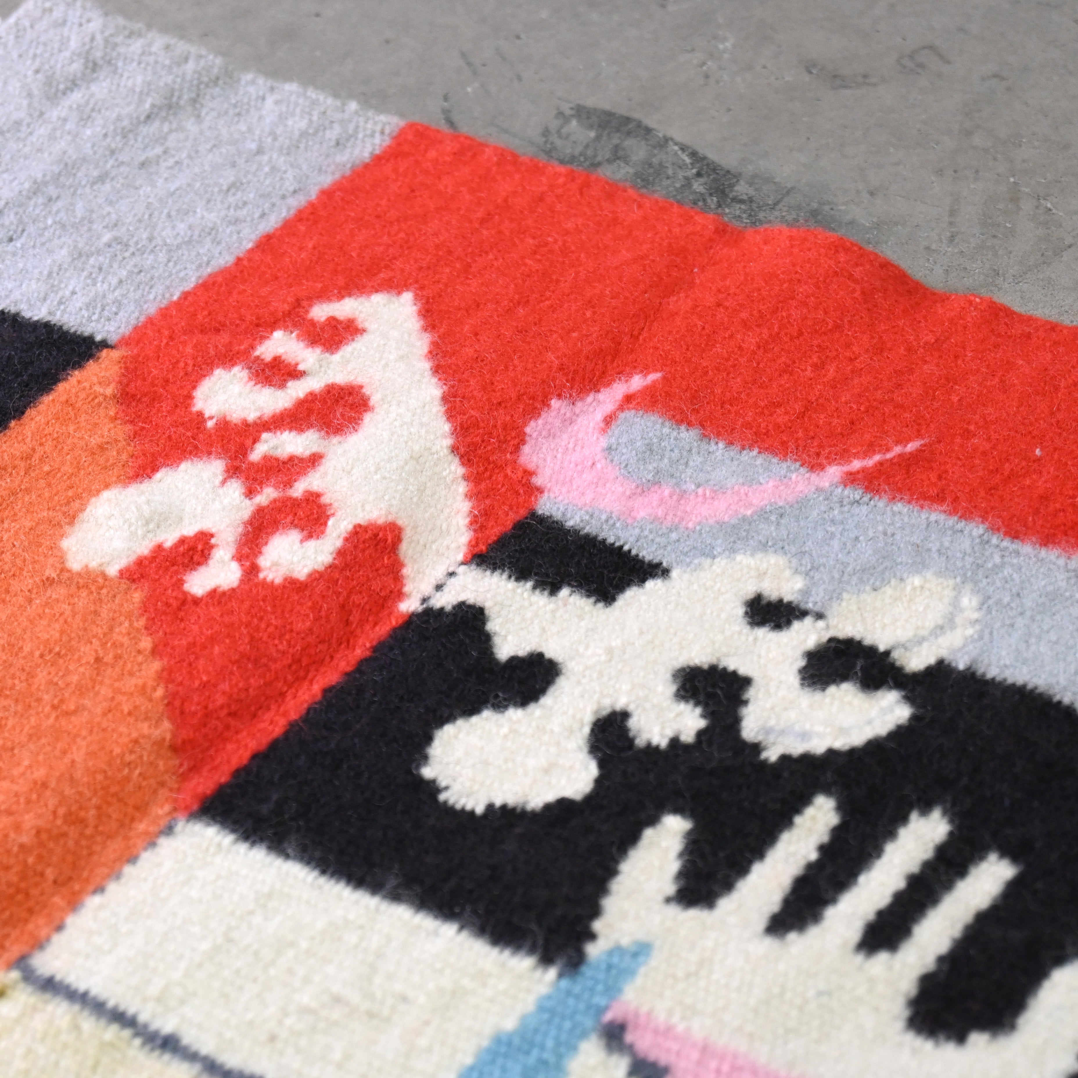 NAIK-SATAM, Prabhakar Wool tapestry Dyed fabric Fork art / プラブハカール・ナイクサタム ウールタペストリー 染織物 フォークアート