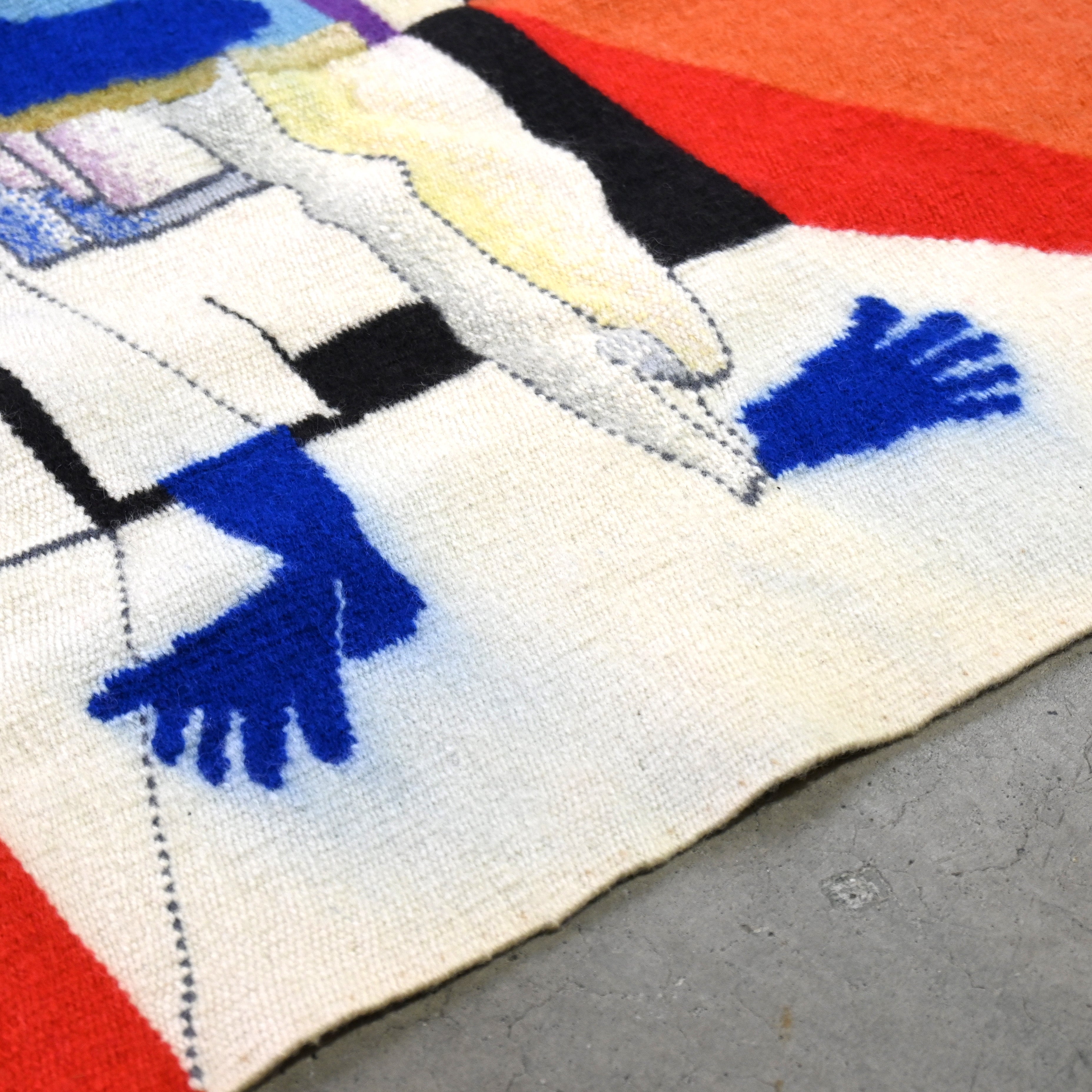 NAIK-SATAM, Prabhakar Wool tapestry Dyed fabric Fork art / プラブハカール・ナイクサタム ウールタペストリー 染織物 フォークアート