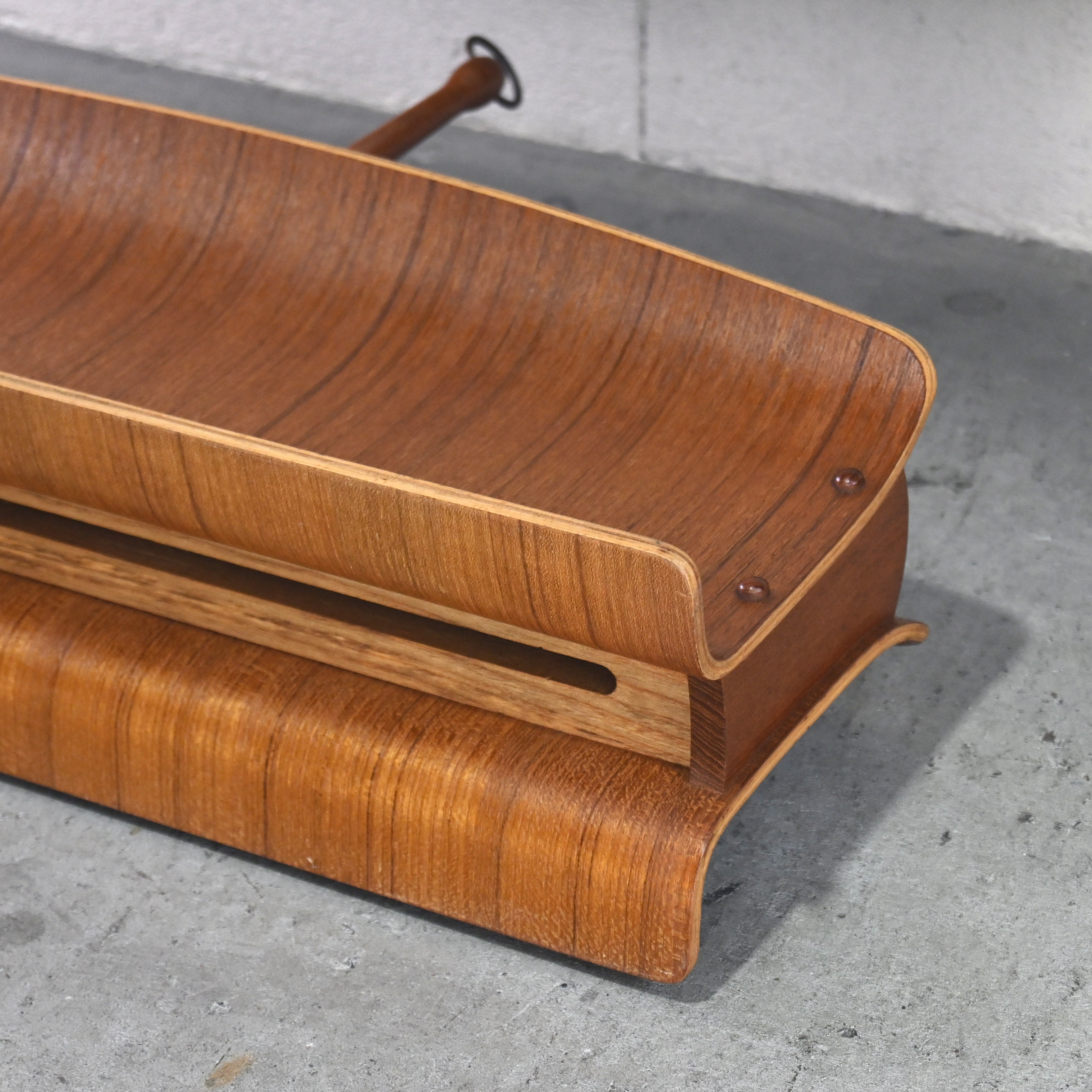 YAMAGUCHI 1970's Teak plywood Magazine rack Slipper rack Japanese modern Scandinavian design / 山口木材工芸 1970年代 チーク材 プライウッド マガジンラック スリッパラック ジャパニーズモダン 北欧デザイン