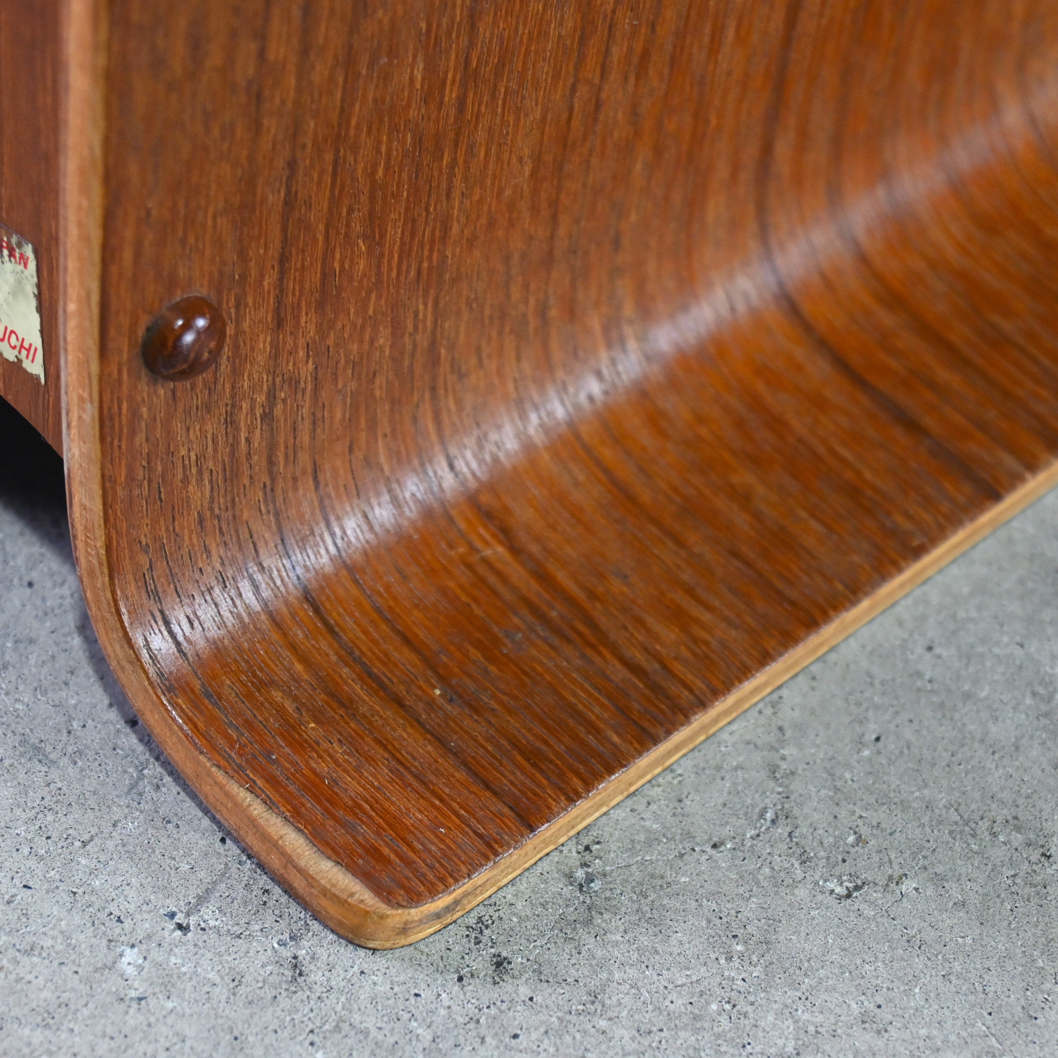 YAMAGUCHI 1970's Teak plywood Magazine rack Slipper rack Japanese modern Scandinavian design / 山口木材工芸 1970年代 チーク材 プライウッド マガジンラック スリッパラック ジャパニーズモダン 北欧デザイン