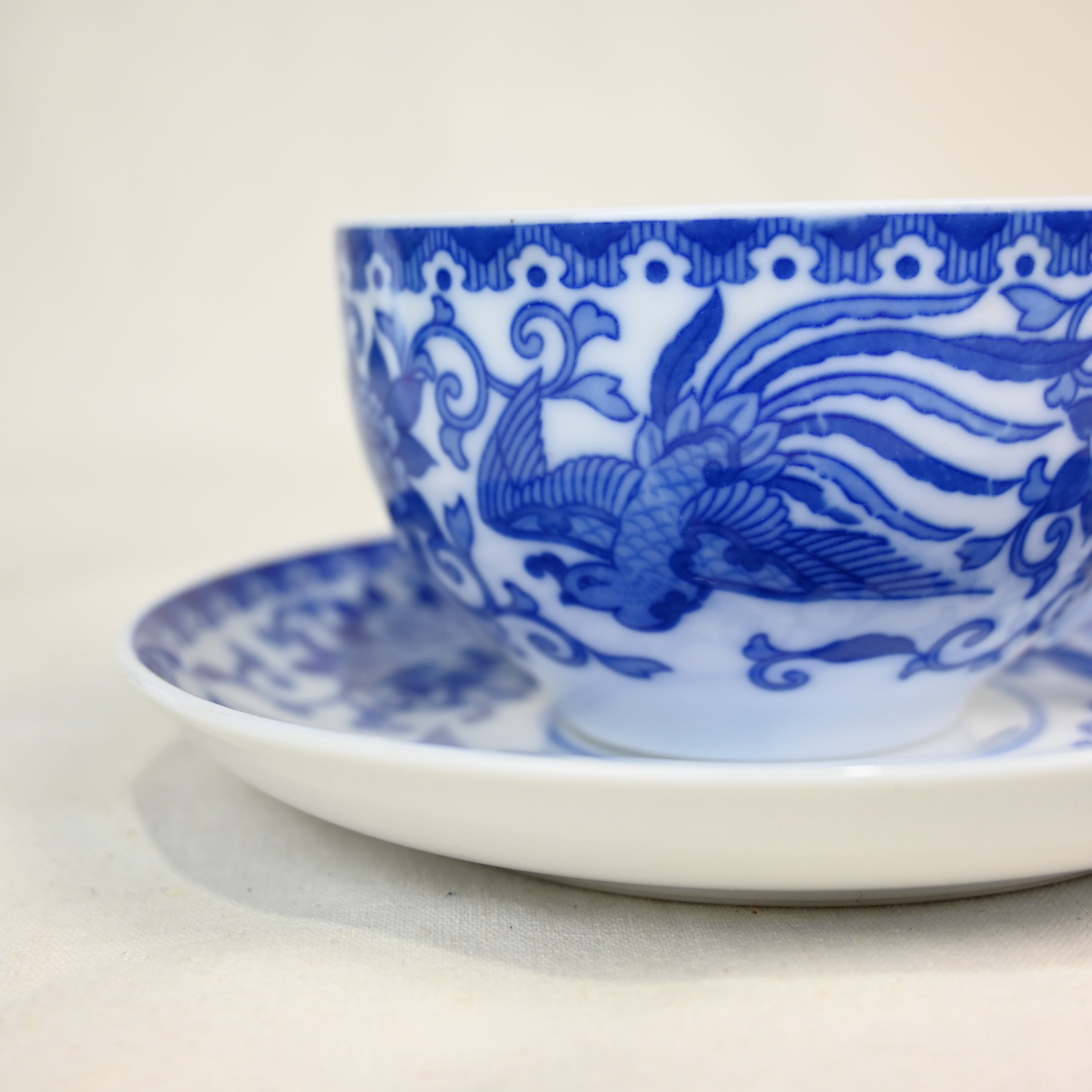 Old Noritake phoenix Cup＆Saucer Japan vintage / オールドノリタケ 染付鳳凰文 カップ＆ソーサー