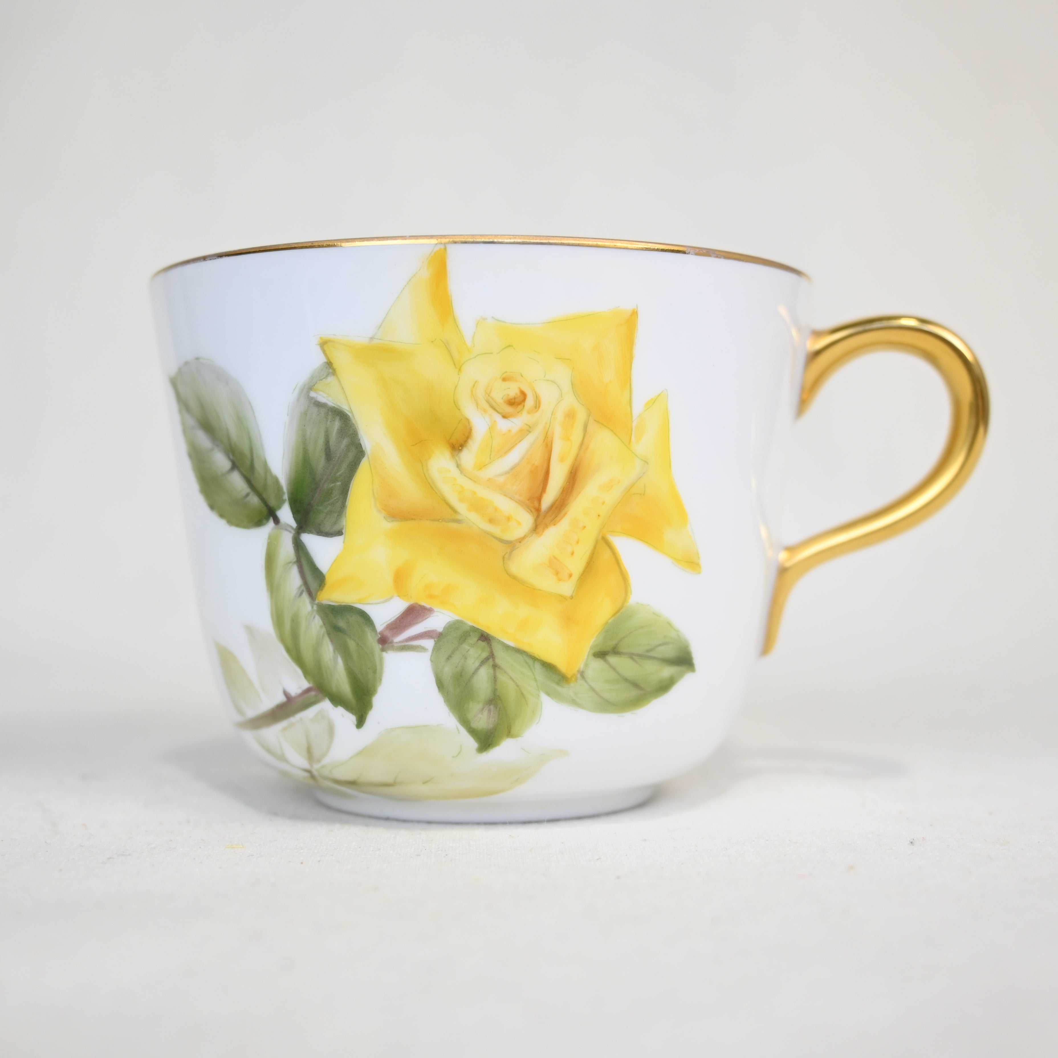 OKURA Fairy rose Graham thomas Cup&Saucer / 大倉陶園 フェアリーローズ グラハムトーマス カップ＆ソーサー