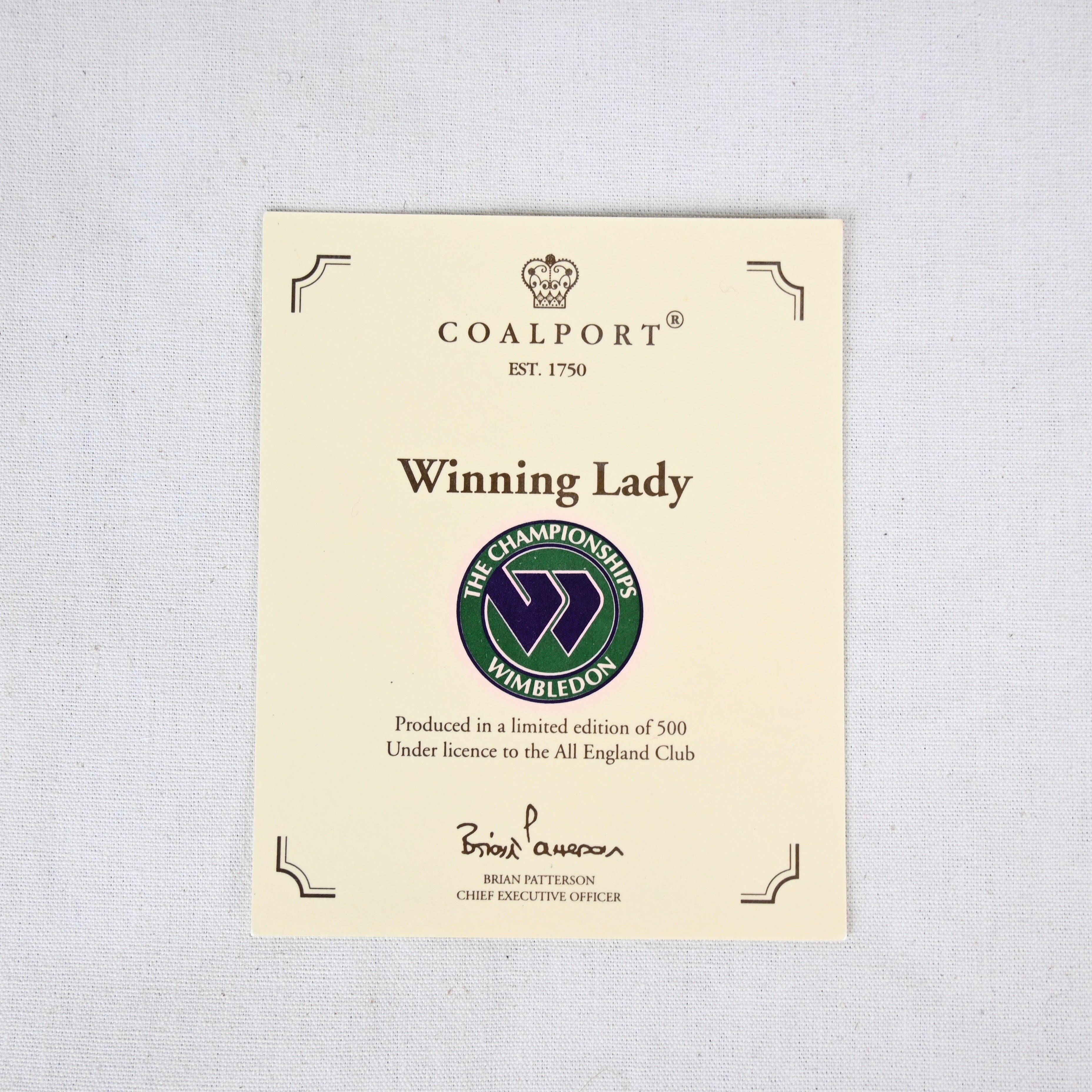 COALPORT WIMBLEDON  Figurine 2000's / コールポート ウィンブルドン フィギア 2000年